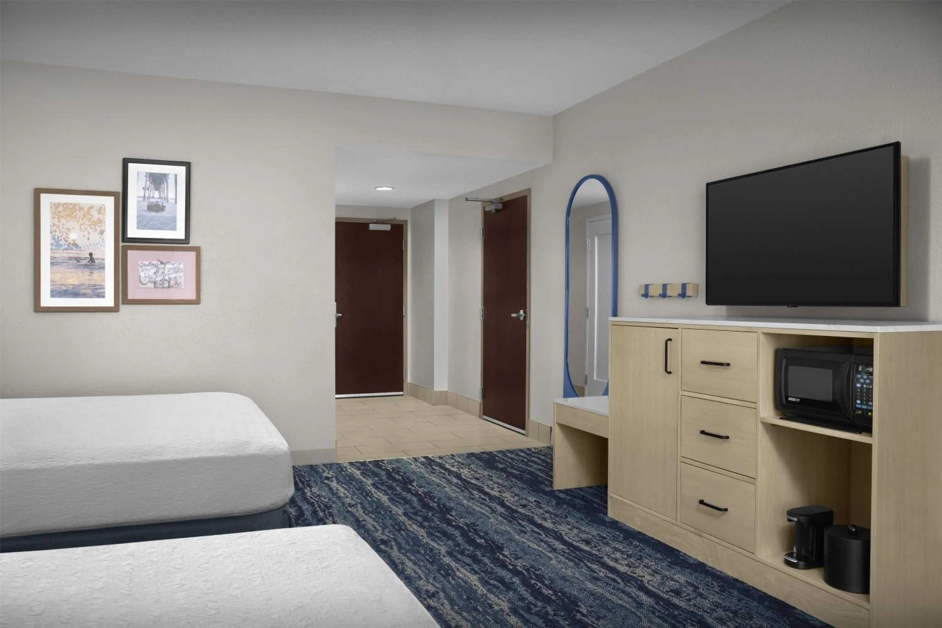 Bed in Hampton Inn & Suites Ocean City Bayfront-Convention Center