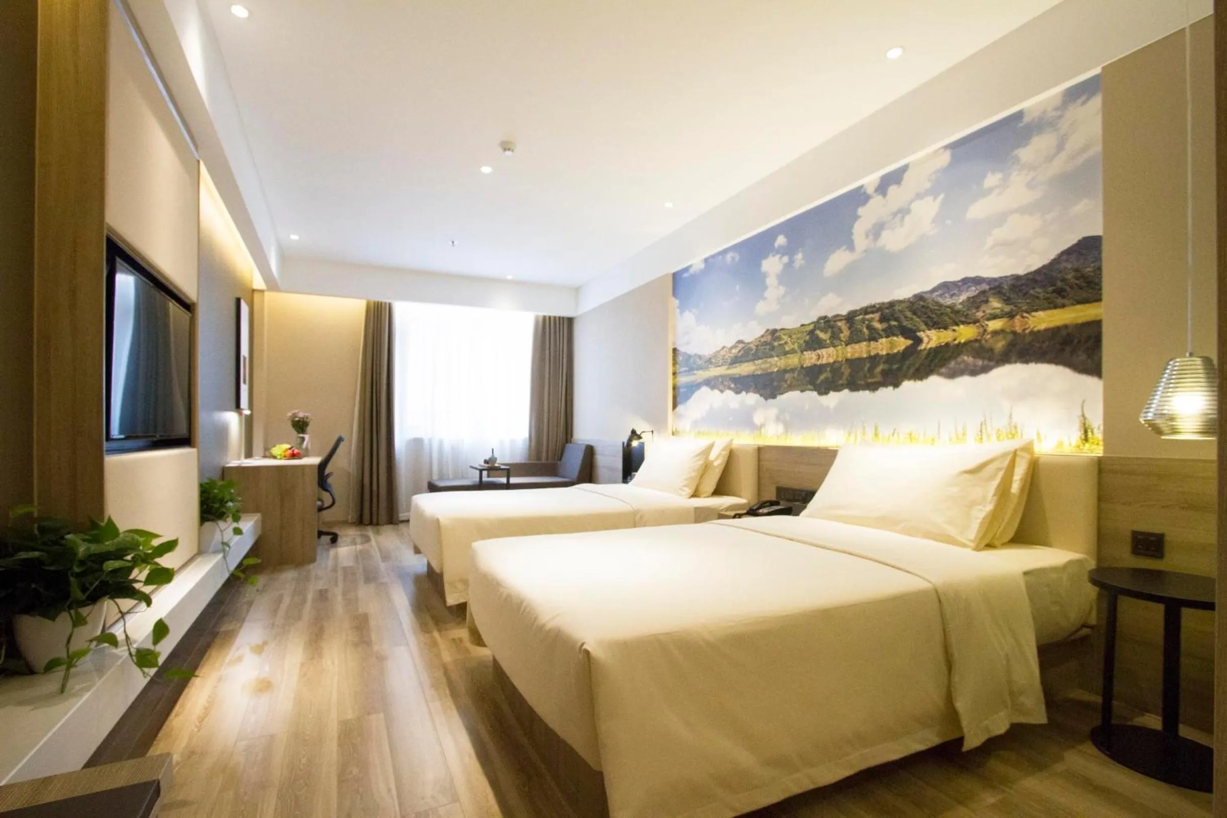 Bed in Atour Hotel Shenyang Hunnan Olympic Sports Center