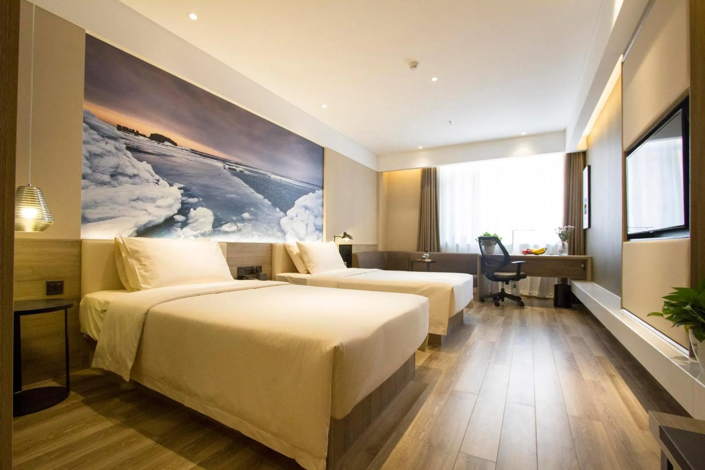 Bed in Atour Hotel Shenyang Hunnan Olympic Sports Center
