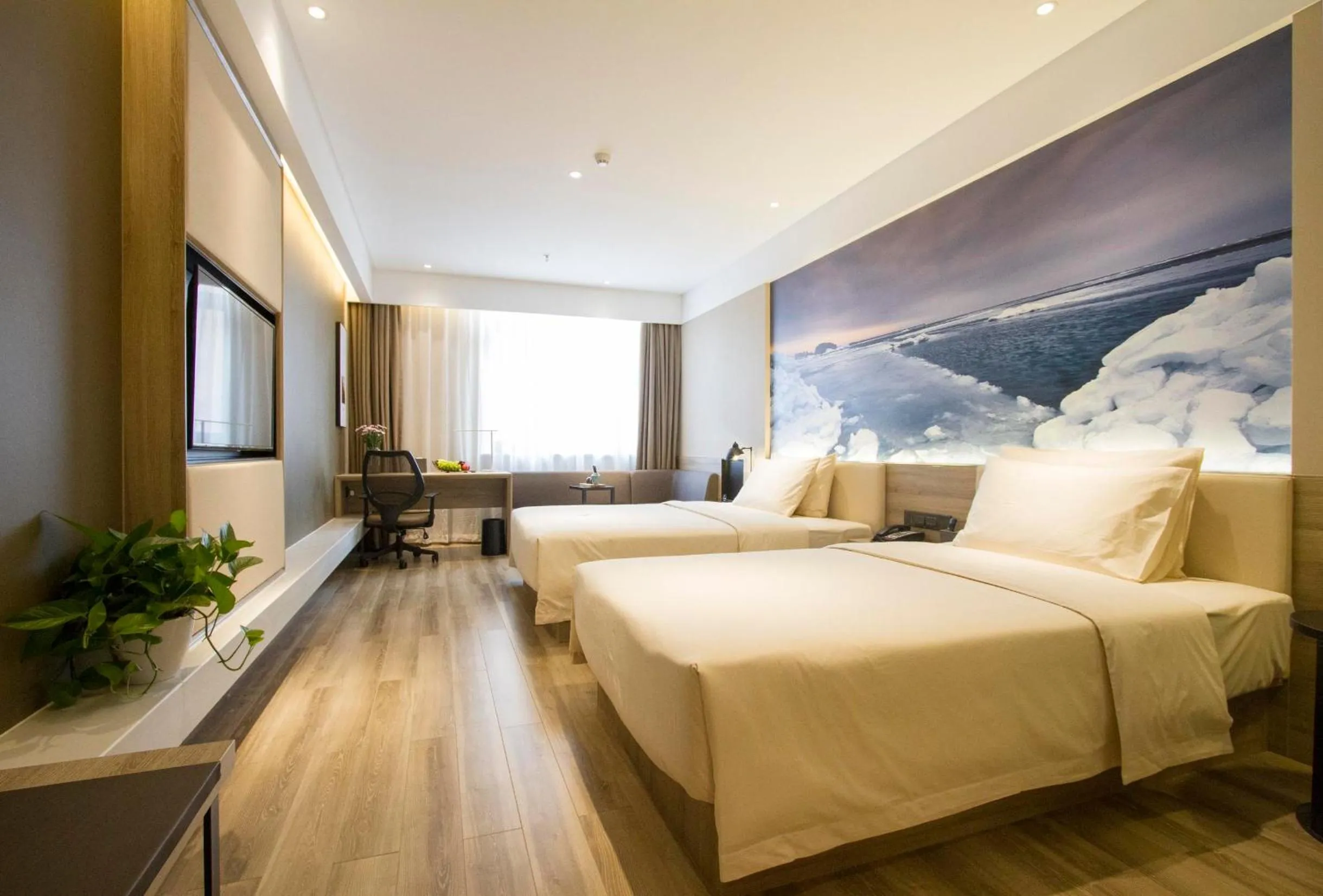 Bed in Atour Hotel Shenyang Hunnan Olympic Sports Center