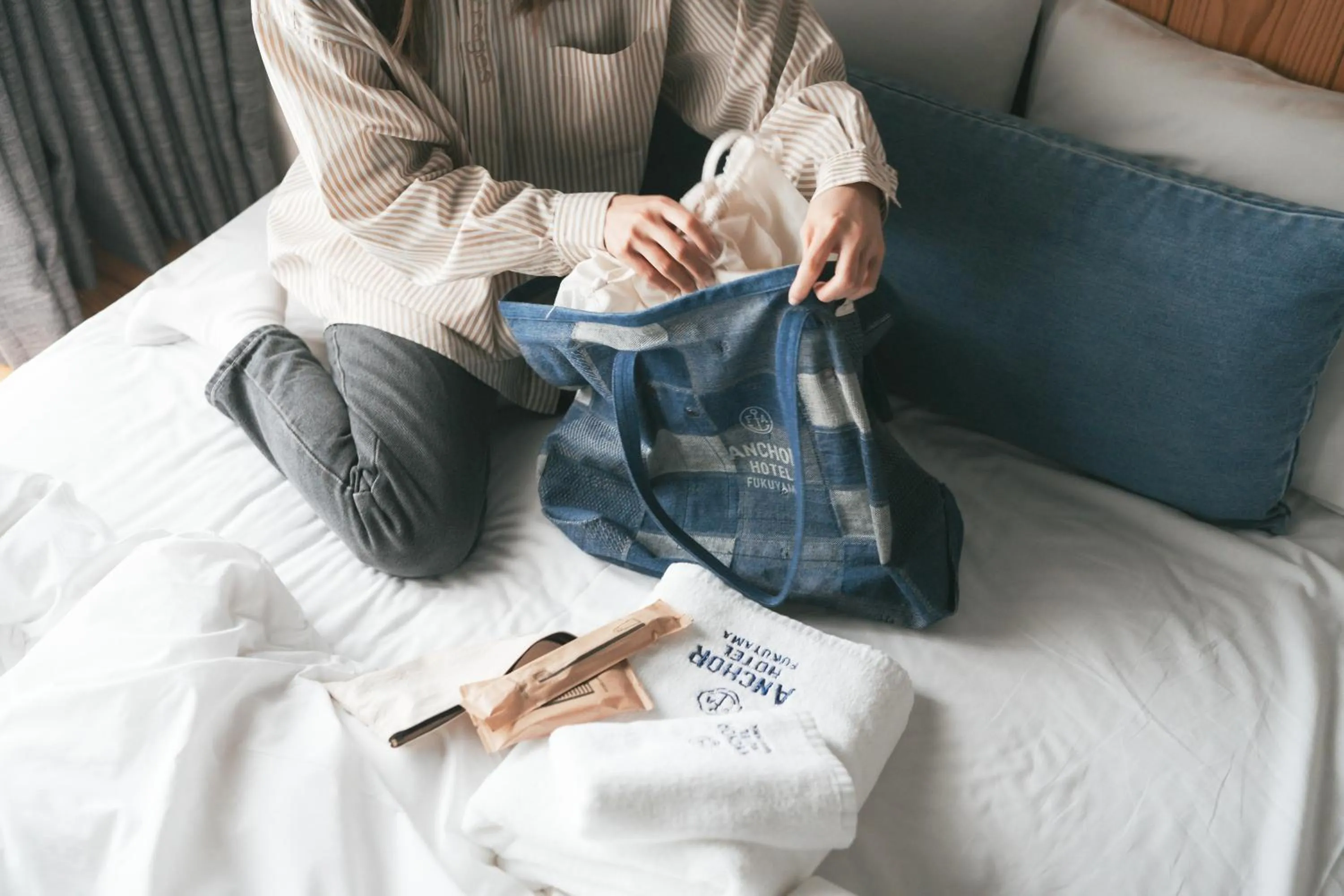 Bed in Anchor Hotel Fukuyama