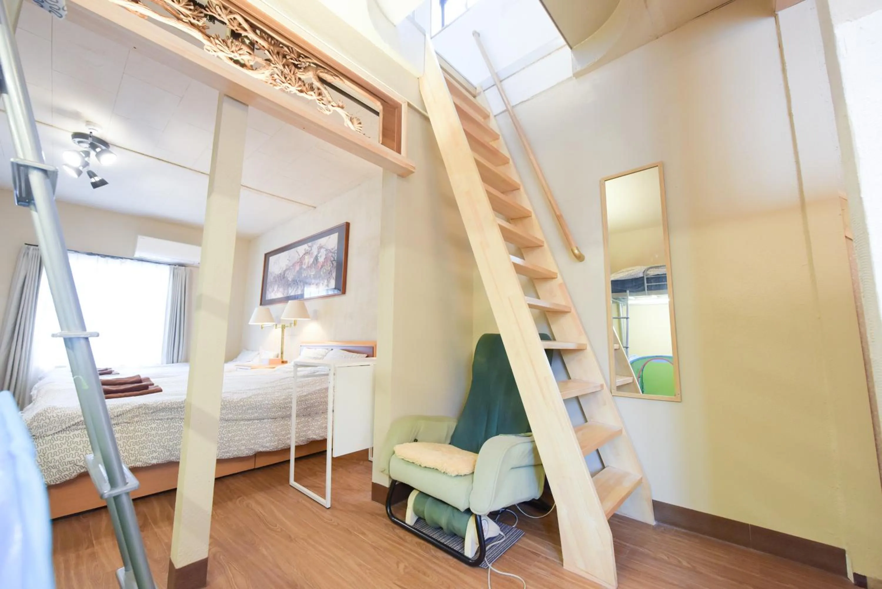 Photo of the whole room, Bed in Yoyogi House