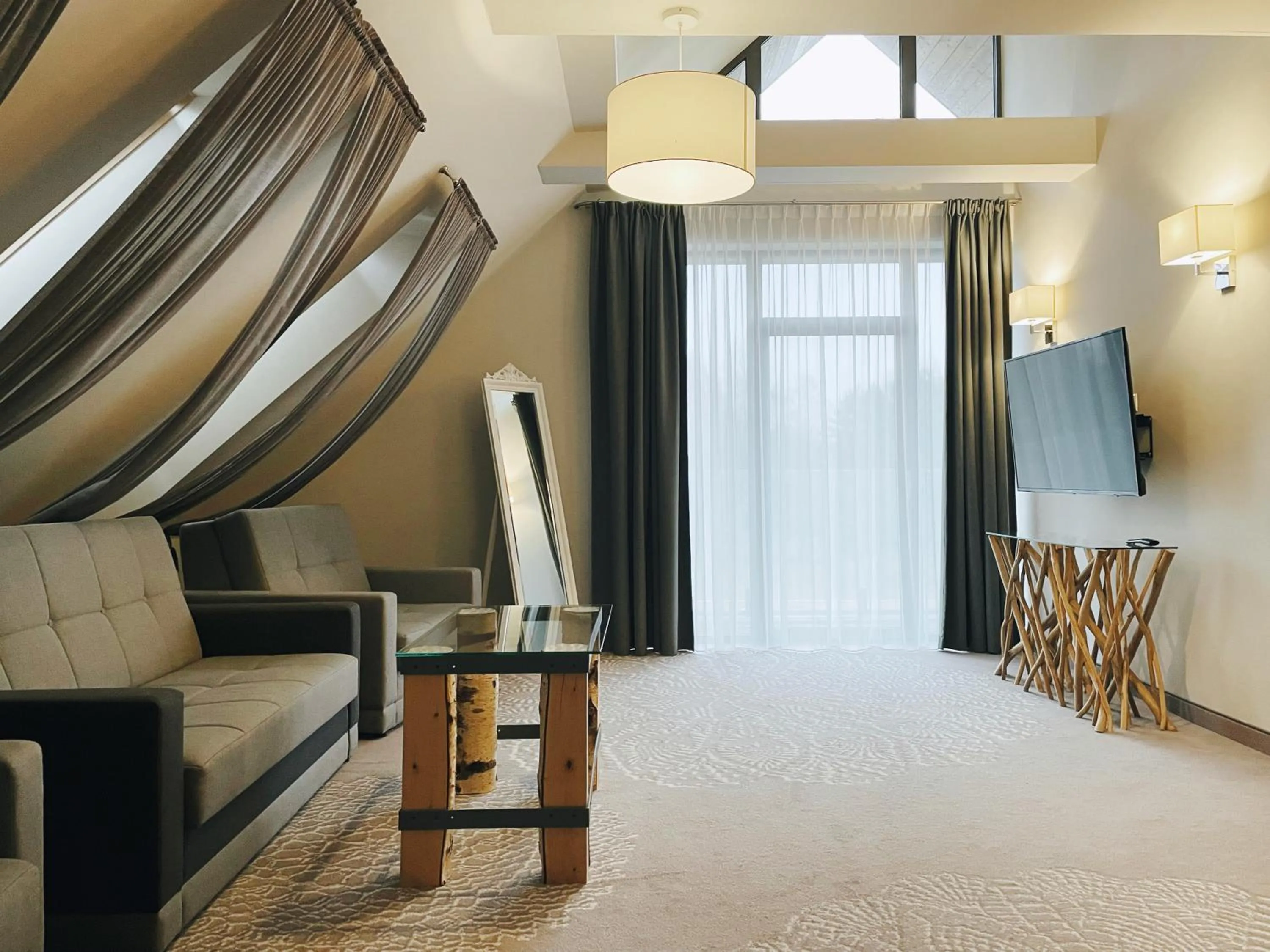 Living room, Bed in Gościniec Folwark Nadawki