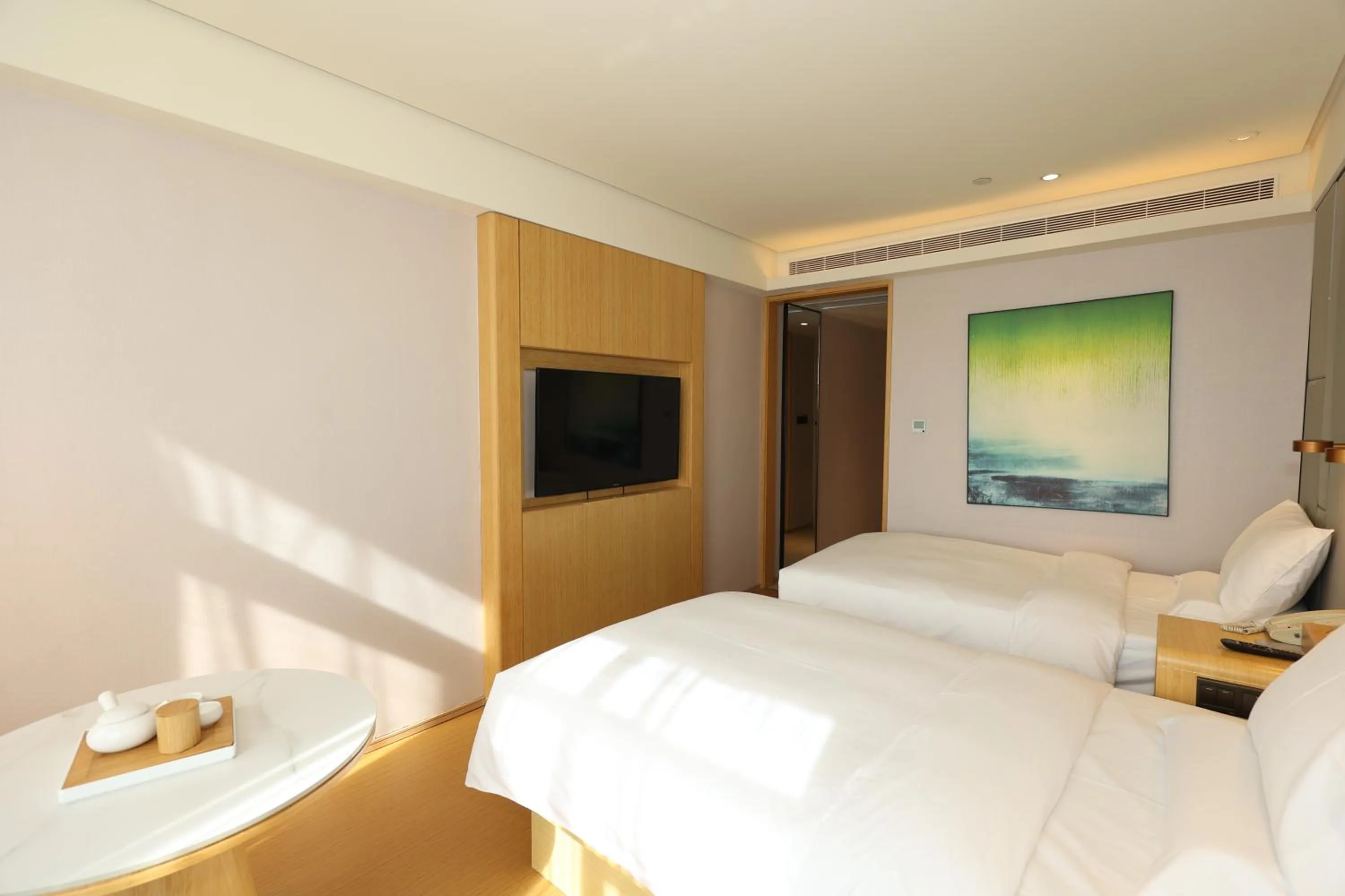 Bed in JI Hotel Shanghai Wujiaochang Shiguang Road