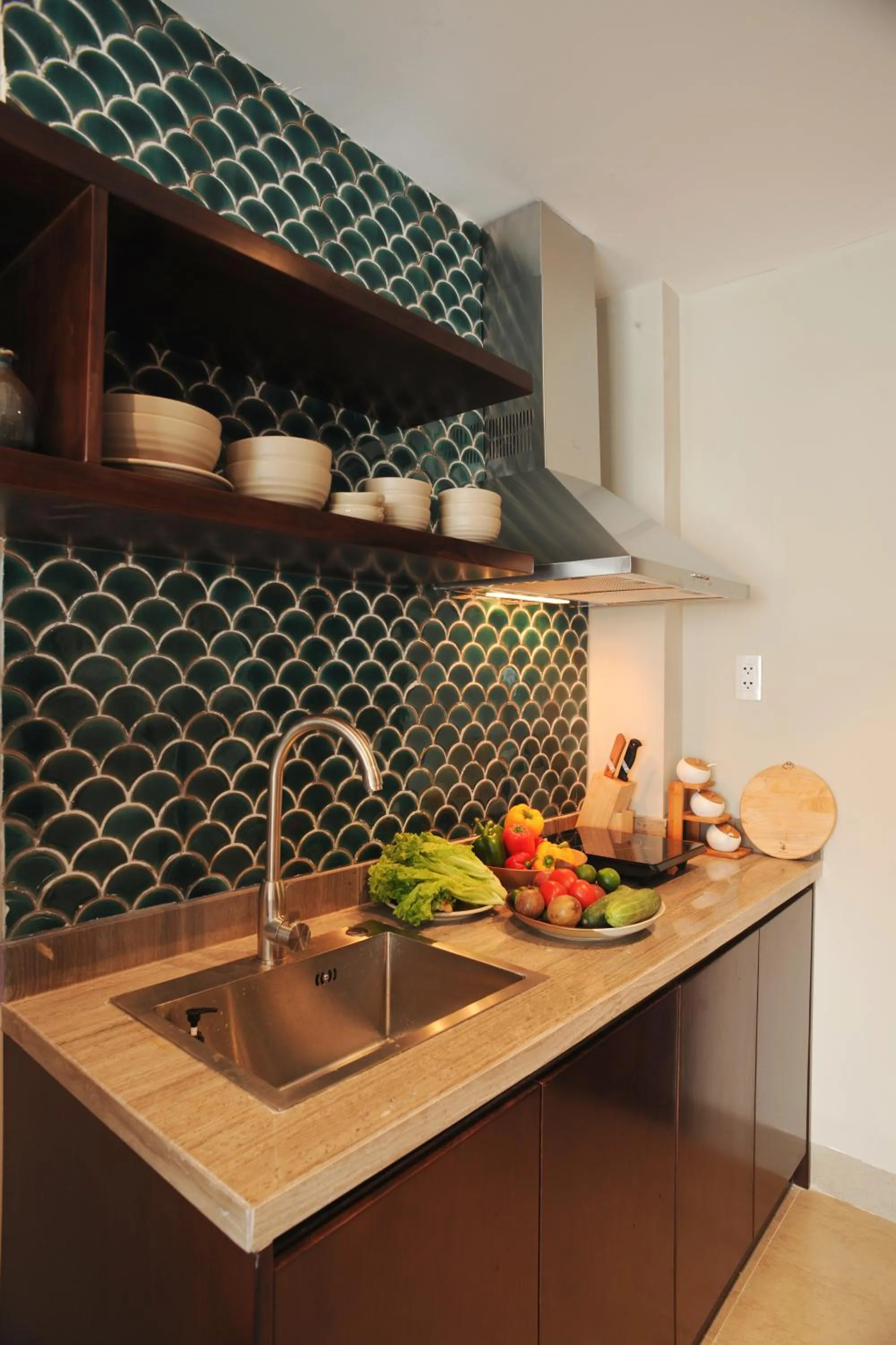 Kitchen or kitchenette in Sen Boutique Villa Apartment