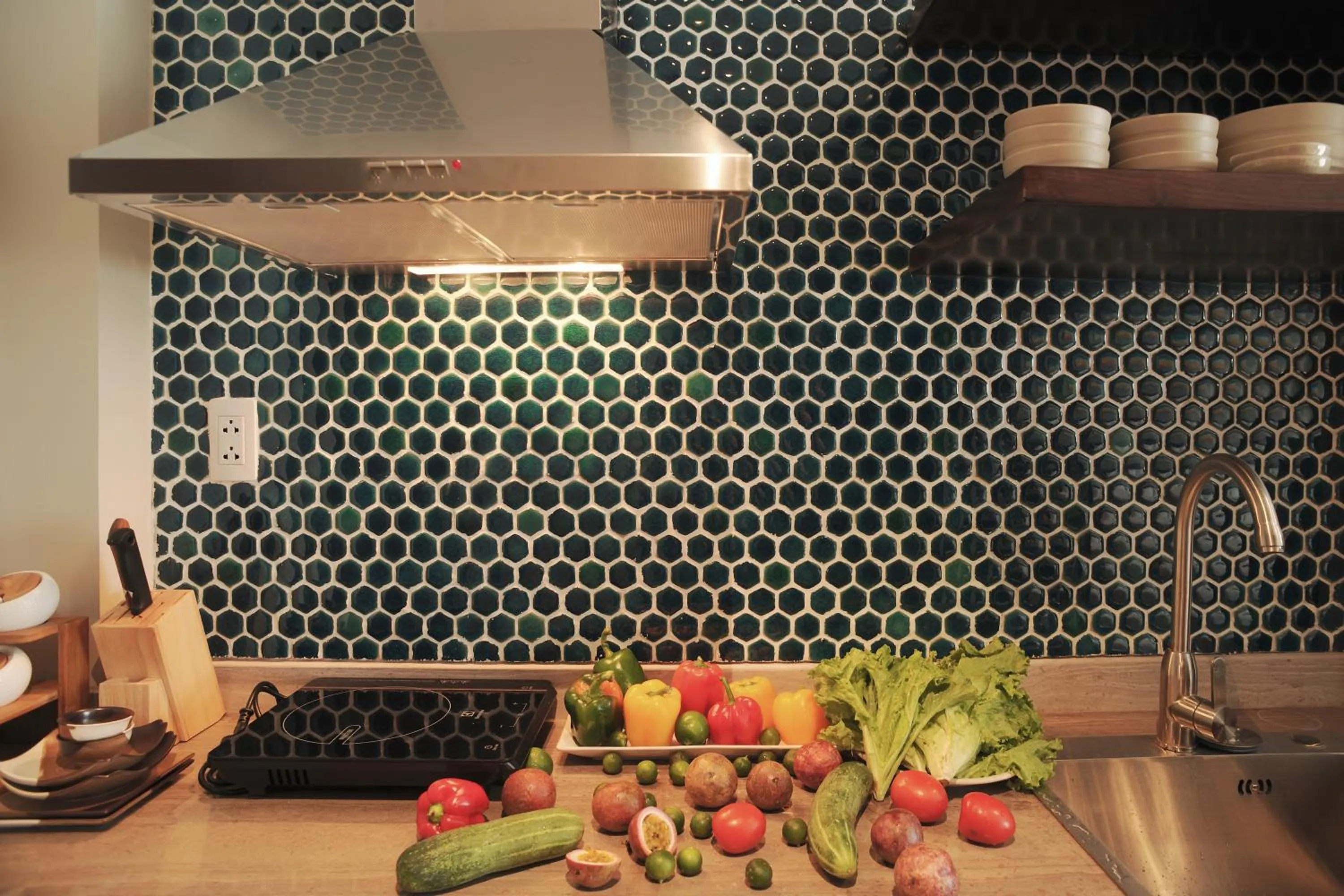 Kitchen or kitchenette in Sen Boutique Villa Apartment