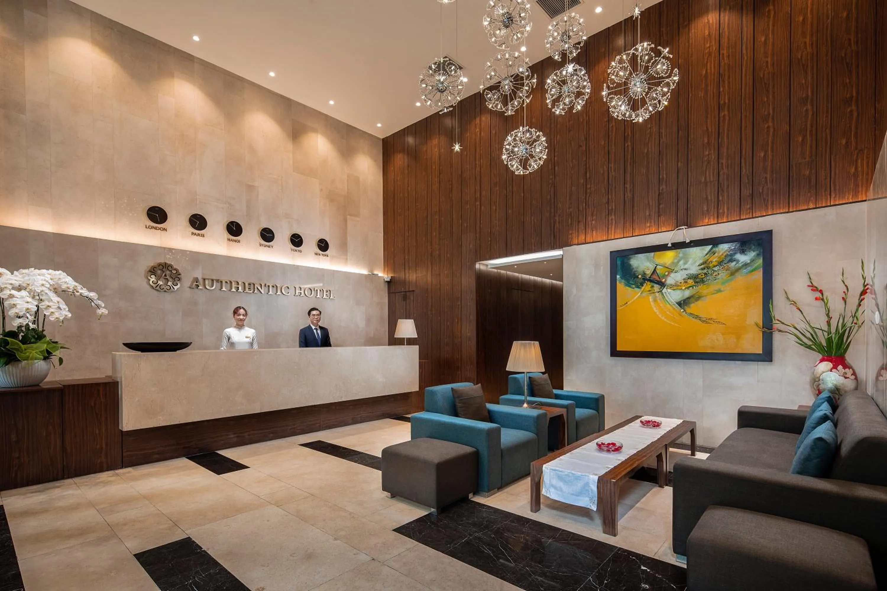 Lobby or reception in Authentic Hanoi Boutique Hotel
