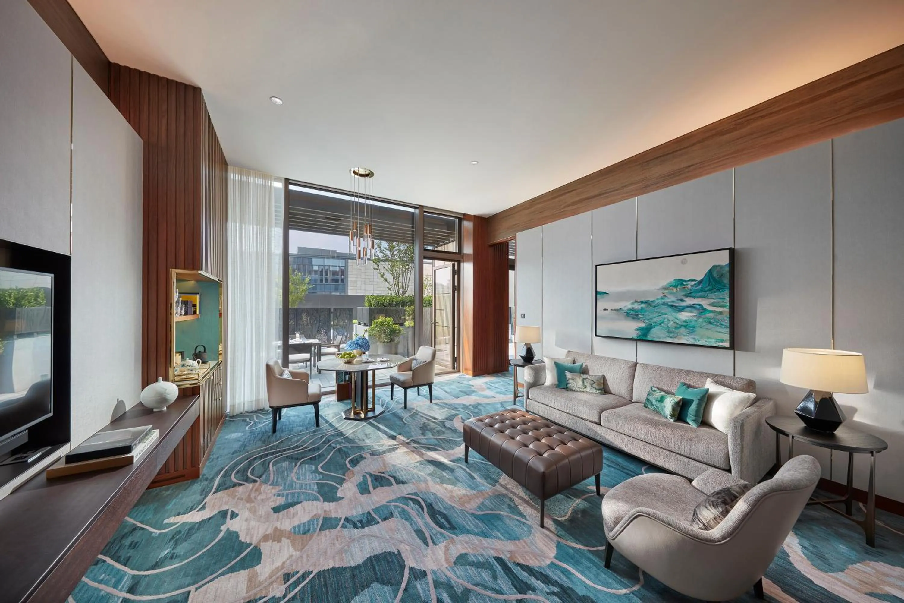 Living room in Mandarin Oriental Wangfujing, Beijing