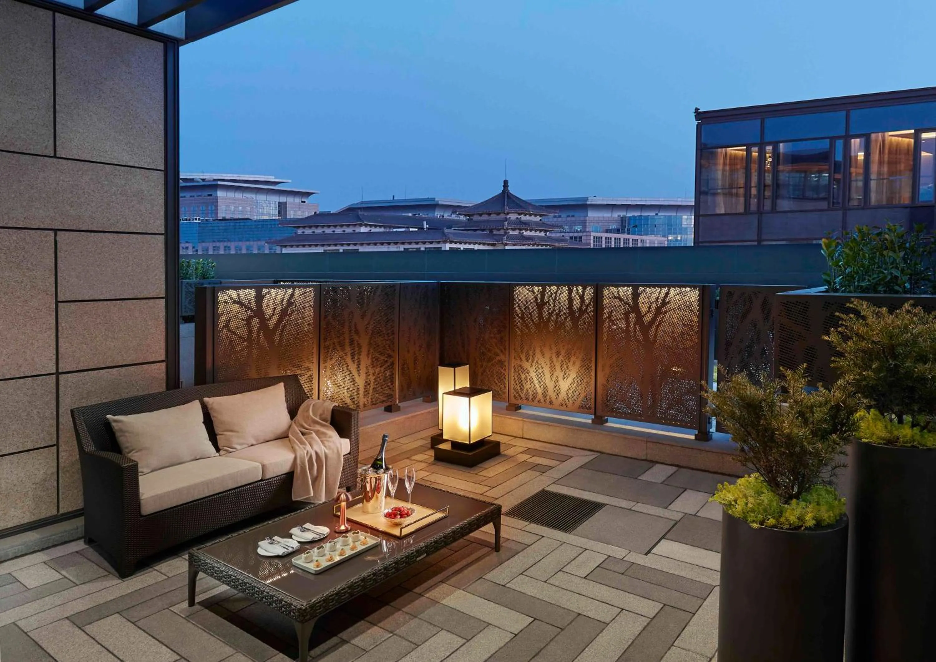Balcony/Terrace in Mandarin Oriental Wangfujing, Beijing