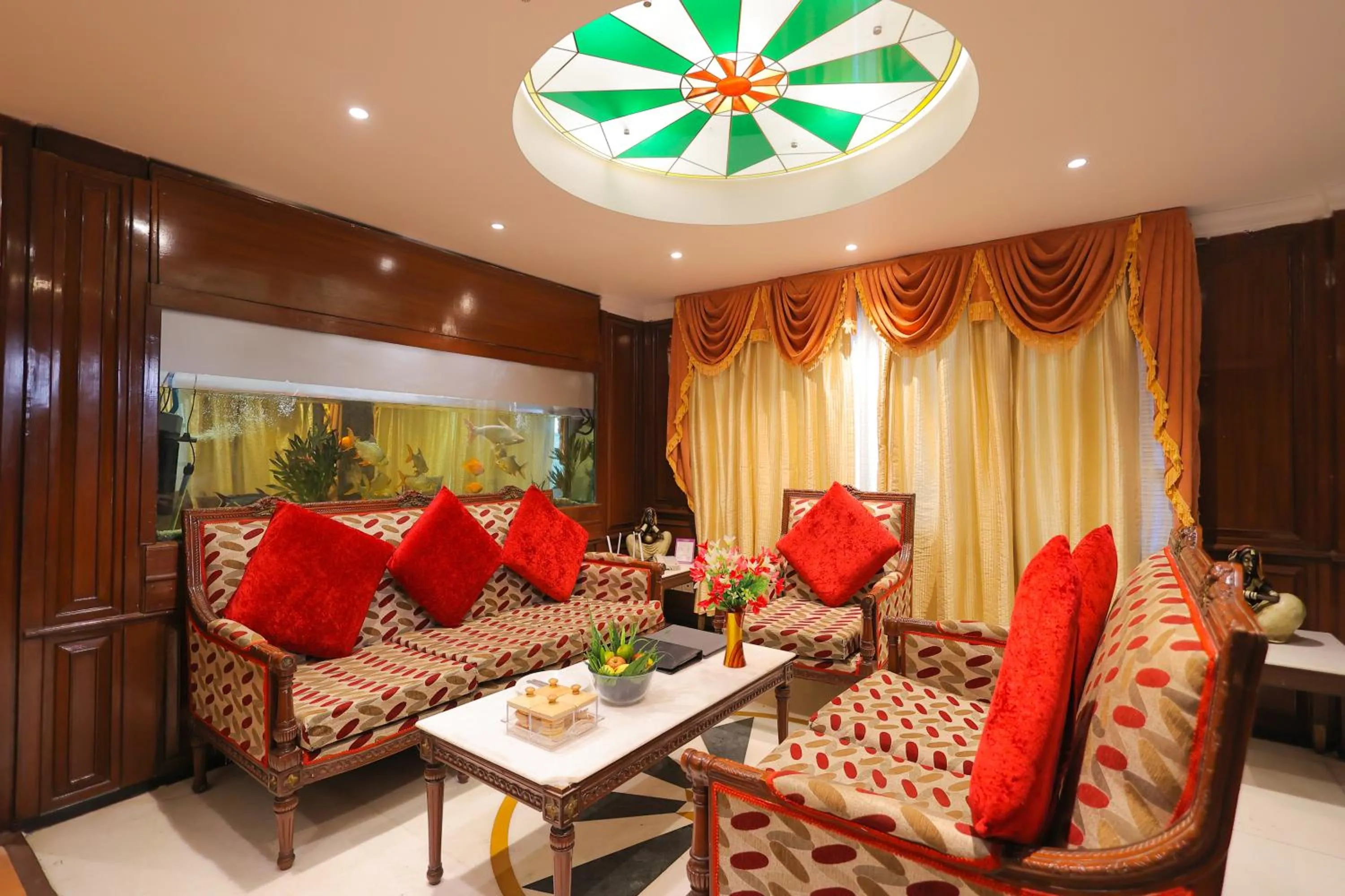 Living room in Regenta Orko's Haridwar, Motichur , 10 min from Har ki Pauri