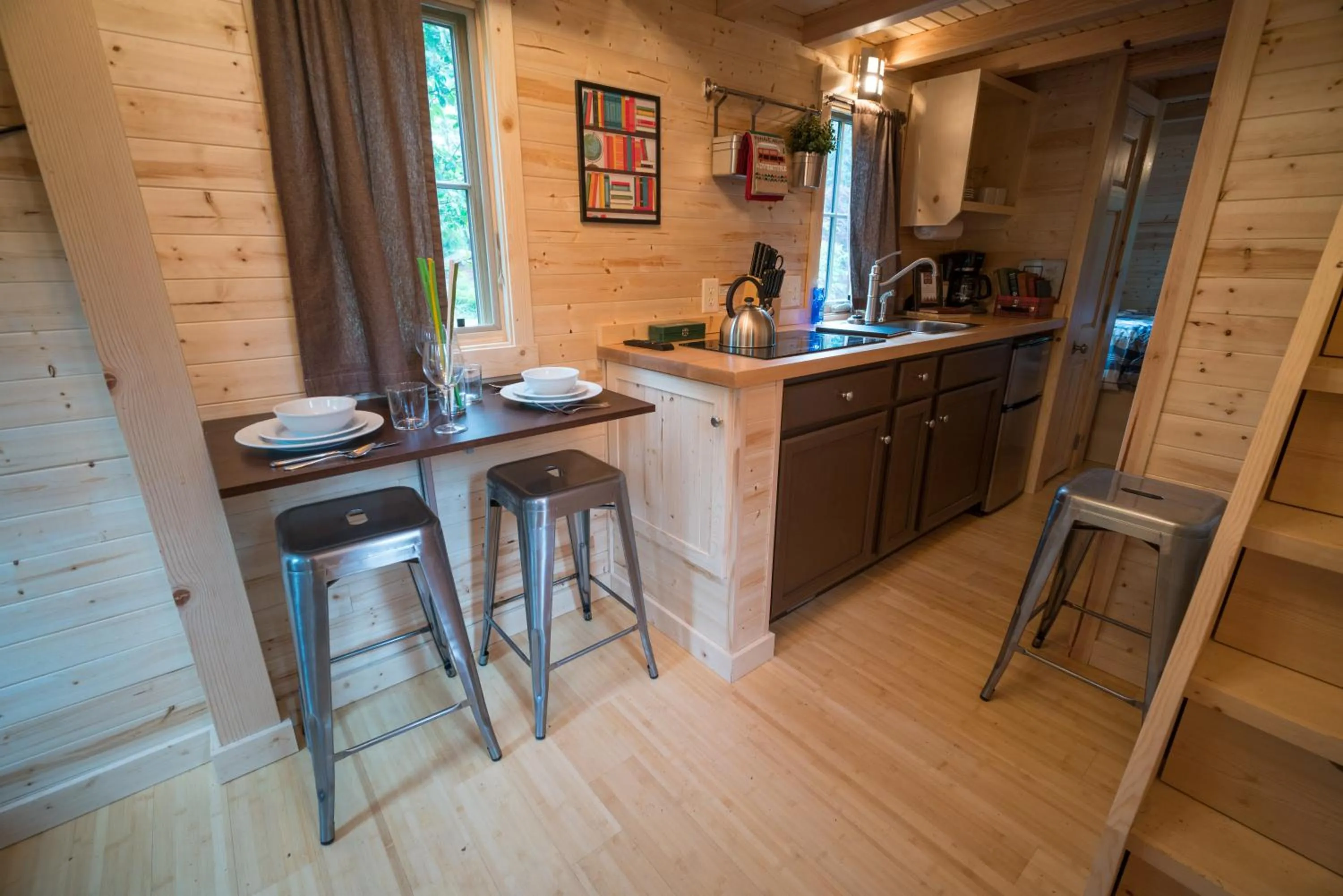 Dining area in Mt Hood Tiny House Village