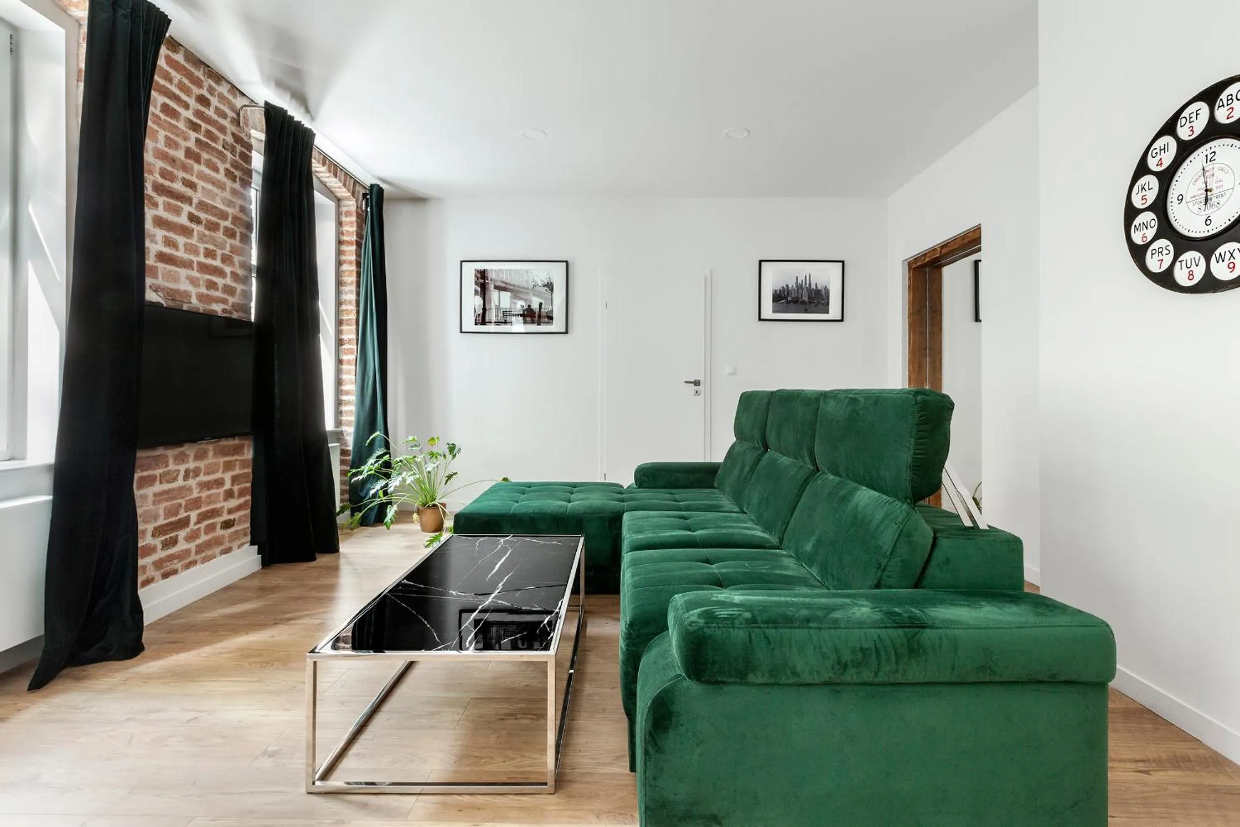 Living room in Cinema Apartments