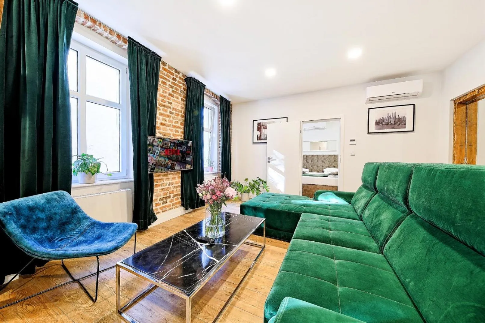 Bed in Cinema Apartments