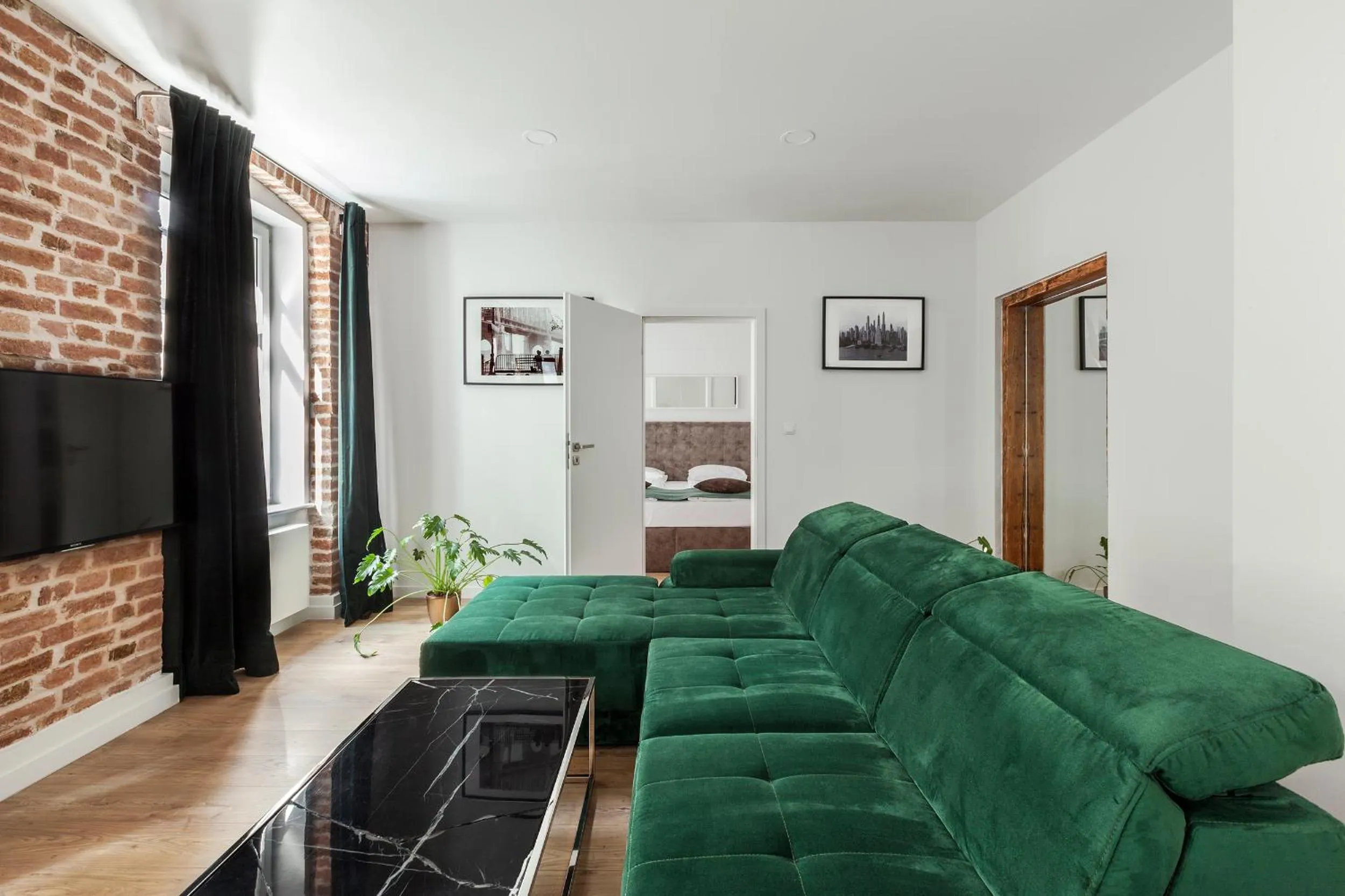 Living room in Cinema Apartments