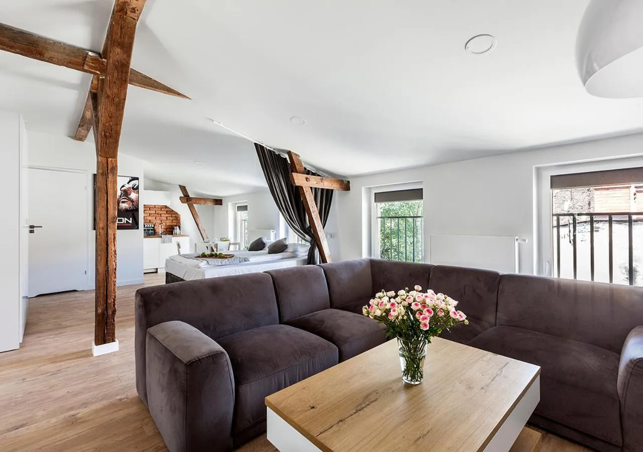 Living room in Cinema Apartments