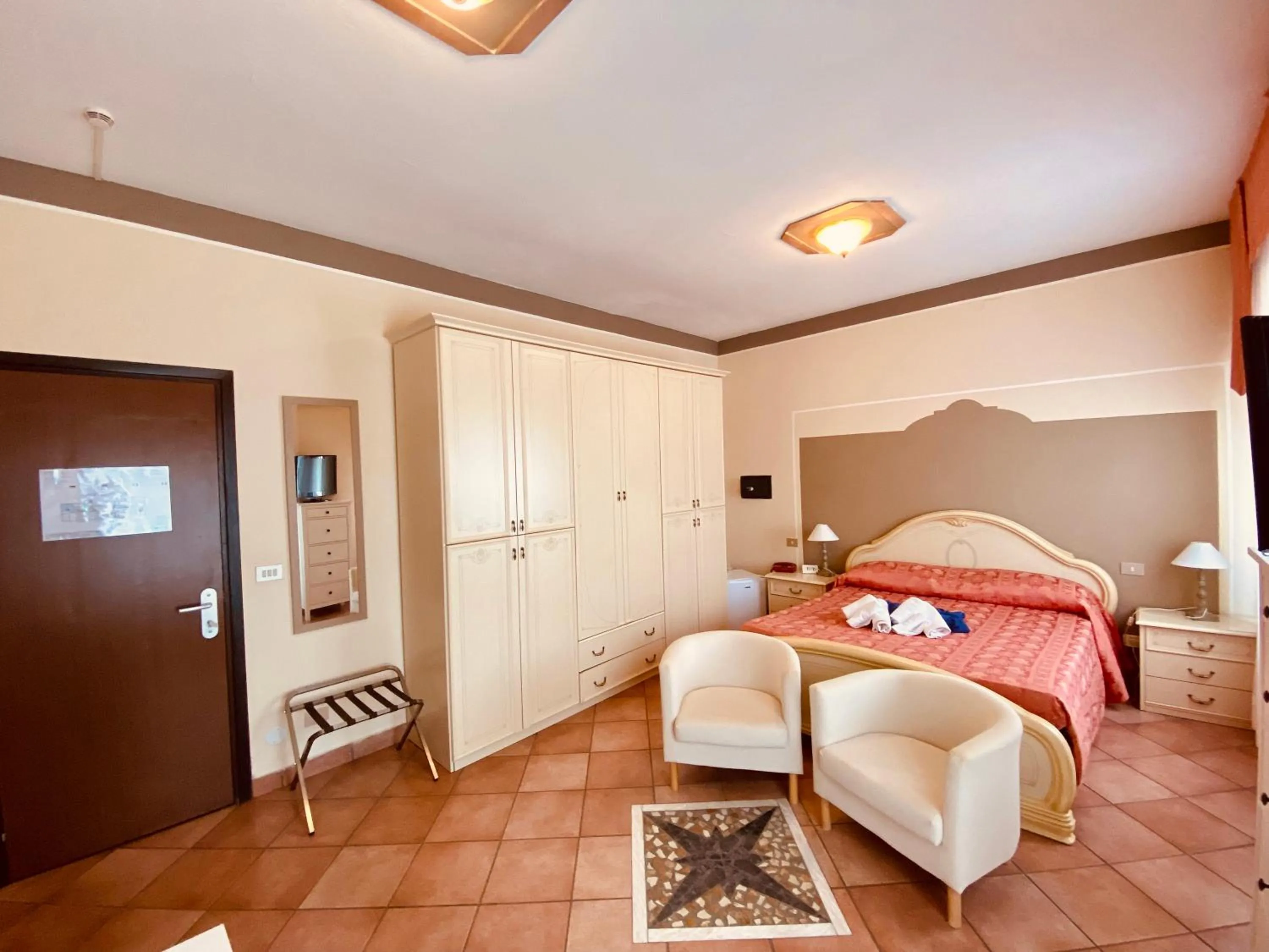 Bed in Art Hotel Pandos