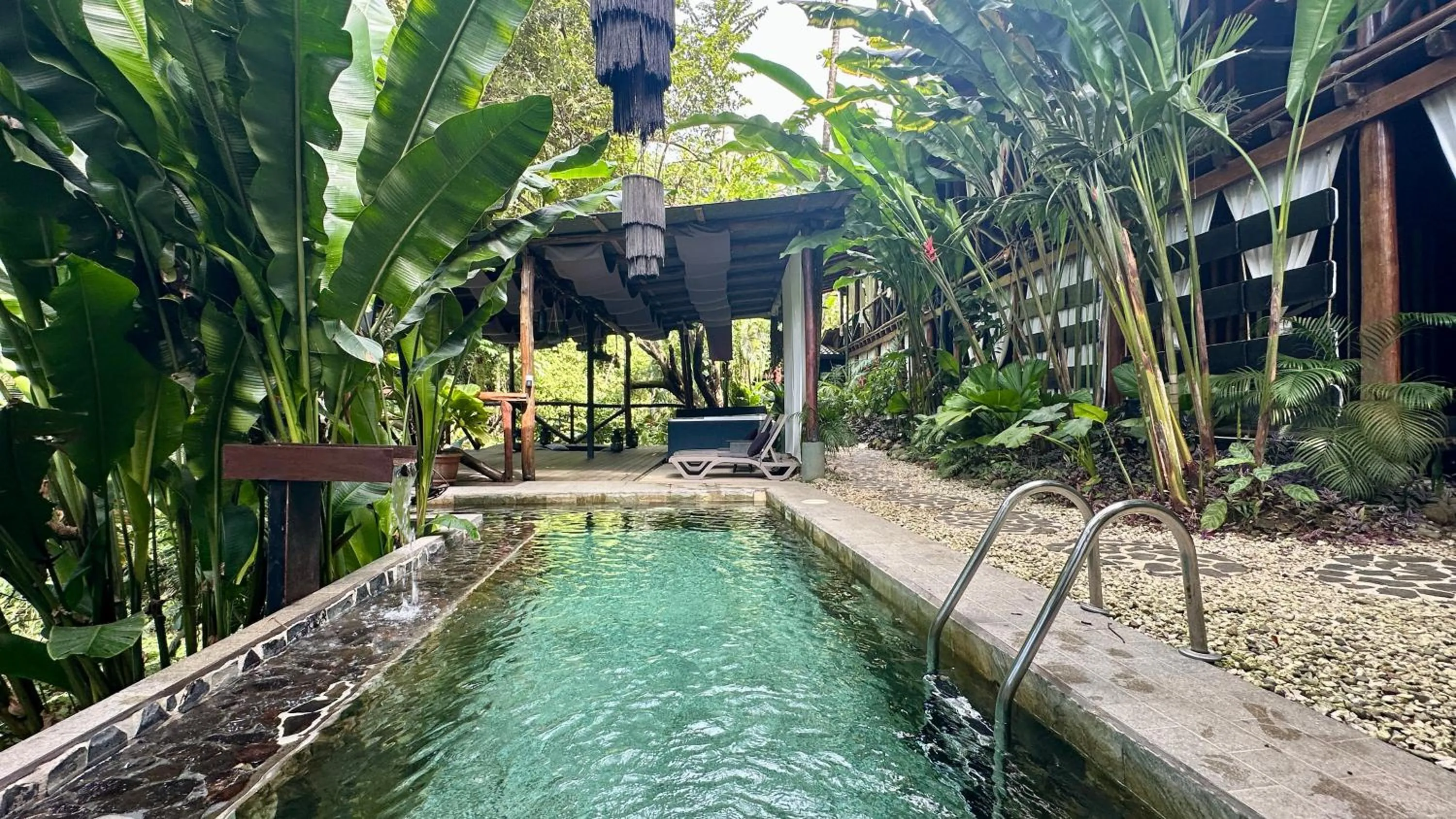 Pool view in Canaima Chill House