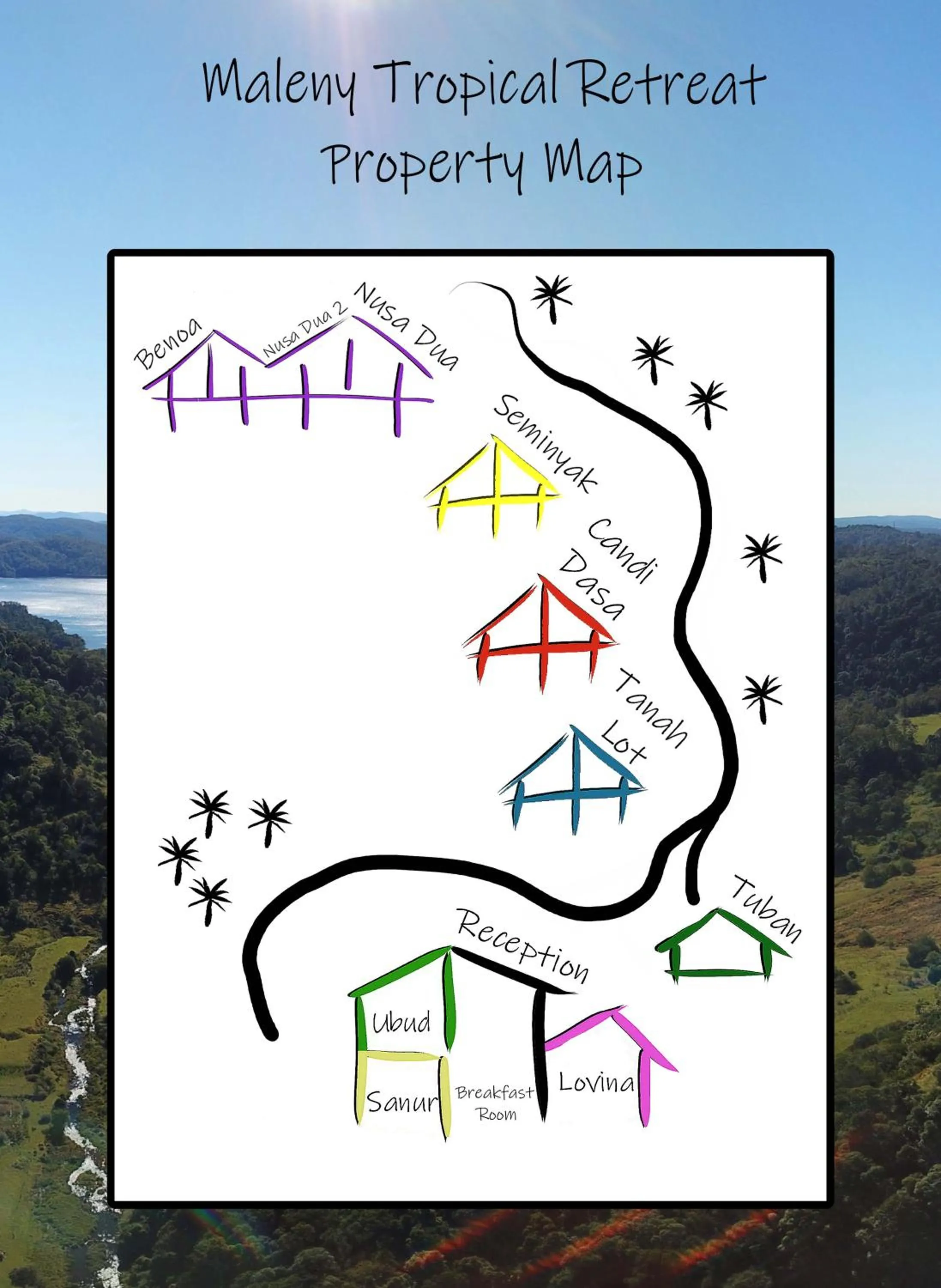 Floor plan in Maleny Tropical Retreat
