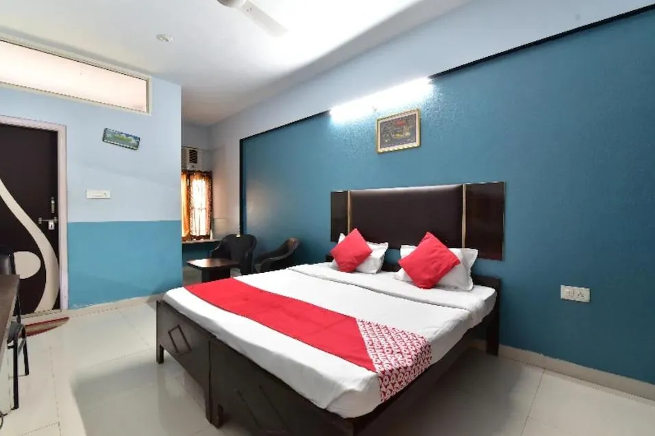 Bed in Hotel Moon Sky Ajmer