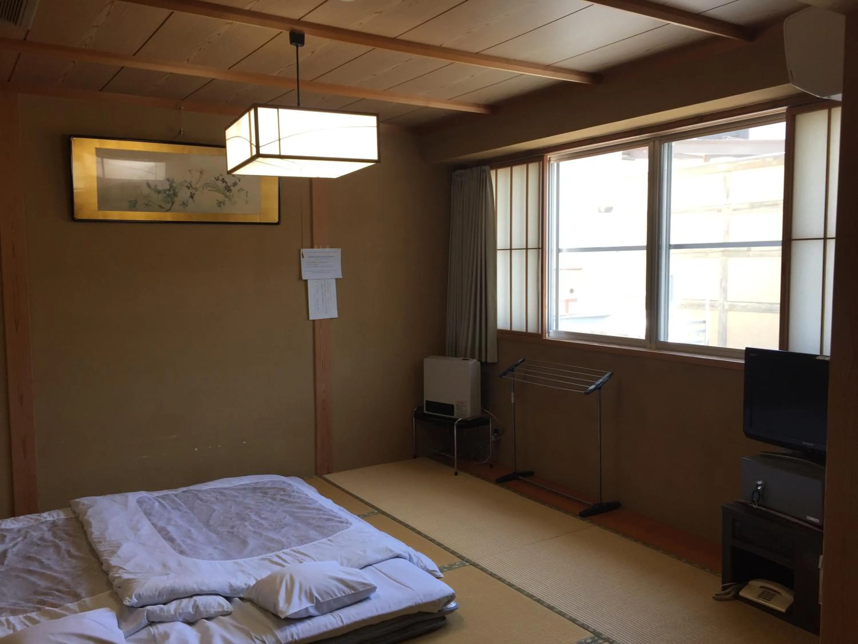 View (from property/room), Bed in Daymaruya Ryokan