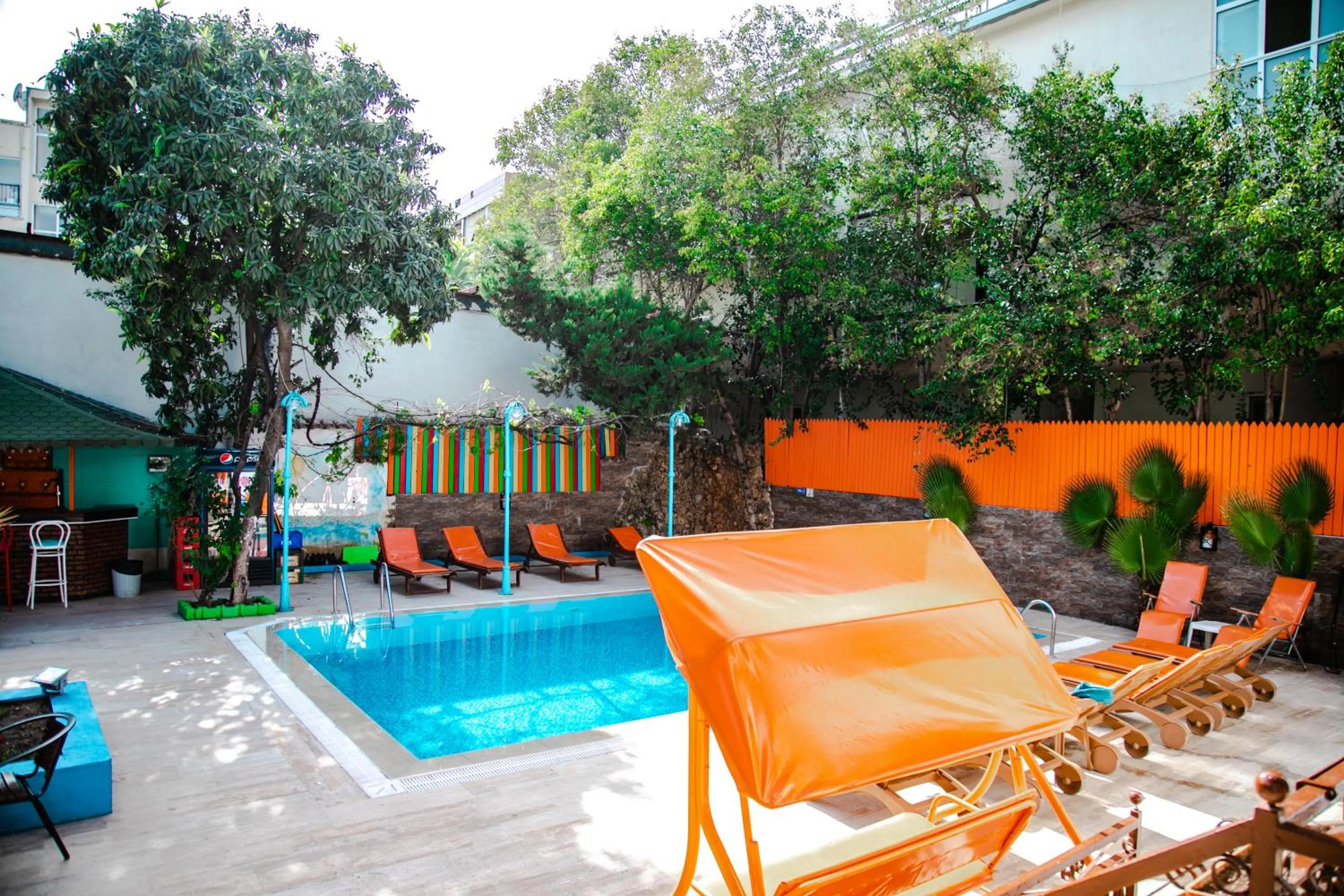 Pool view in Kaliptus Hotel