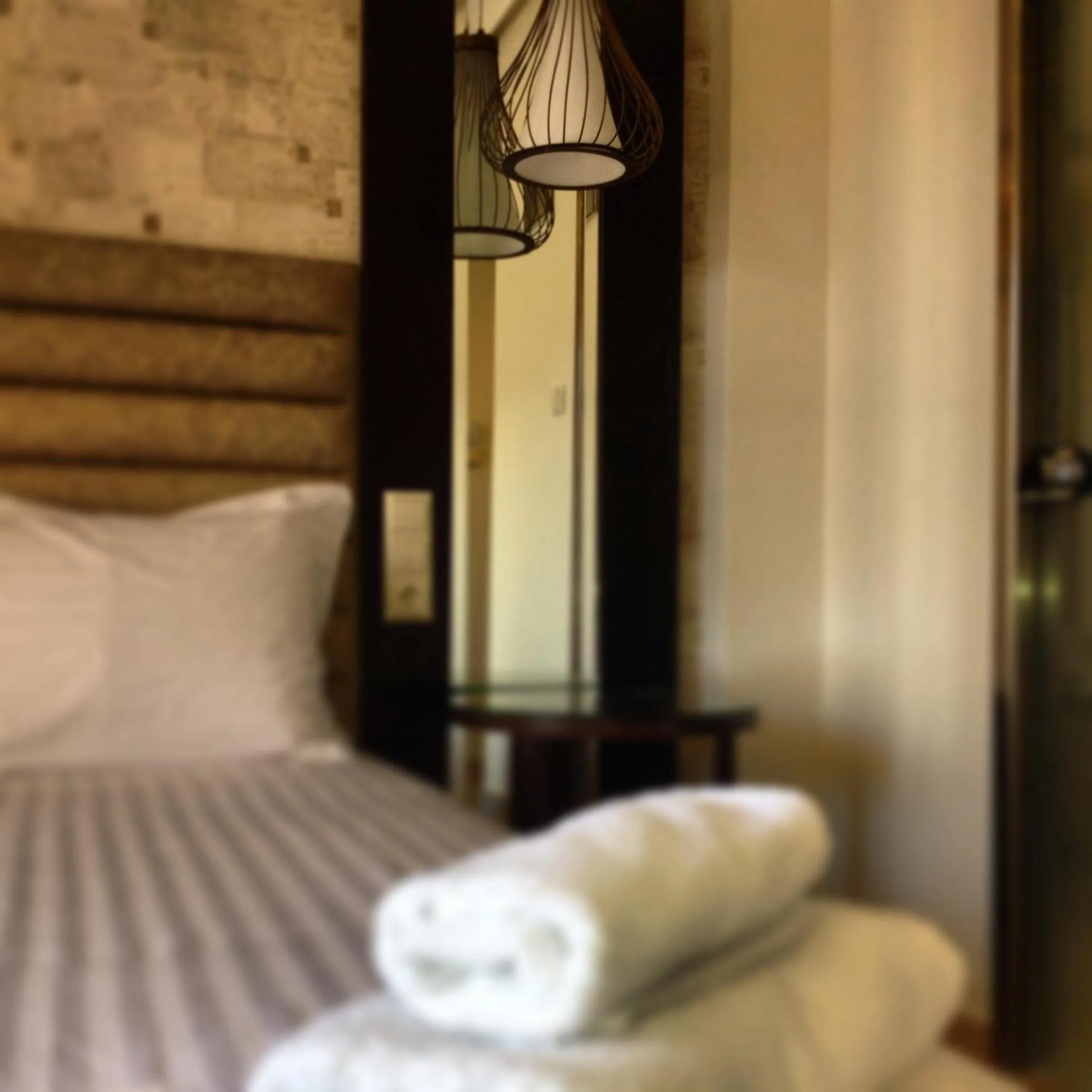 Bed in Luxury Villa Fotini