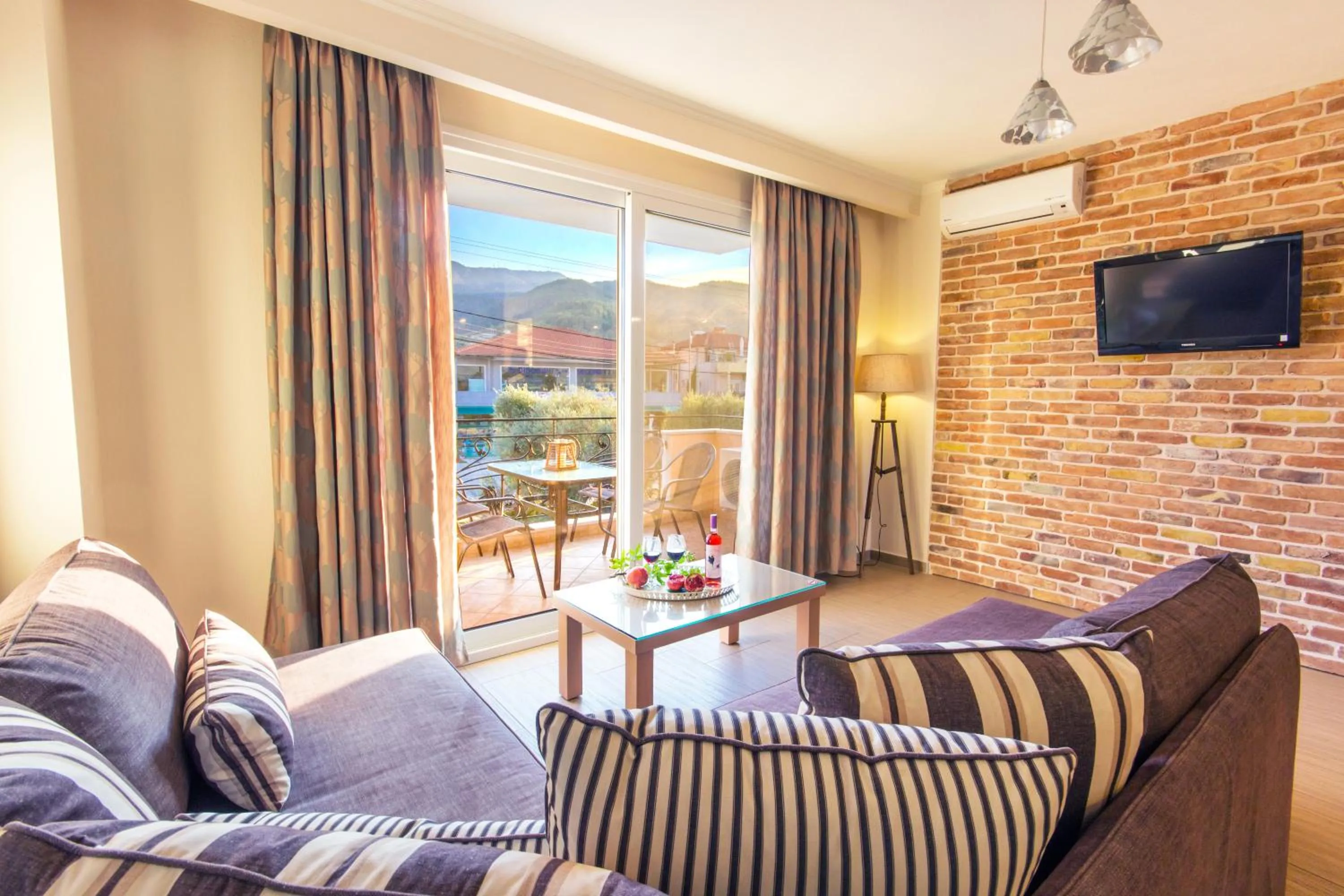 Living room in Luxury Villa Fotini