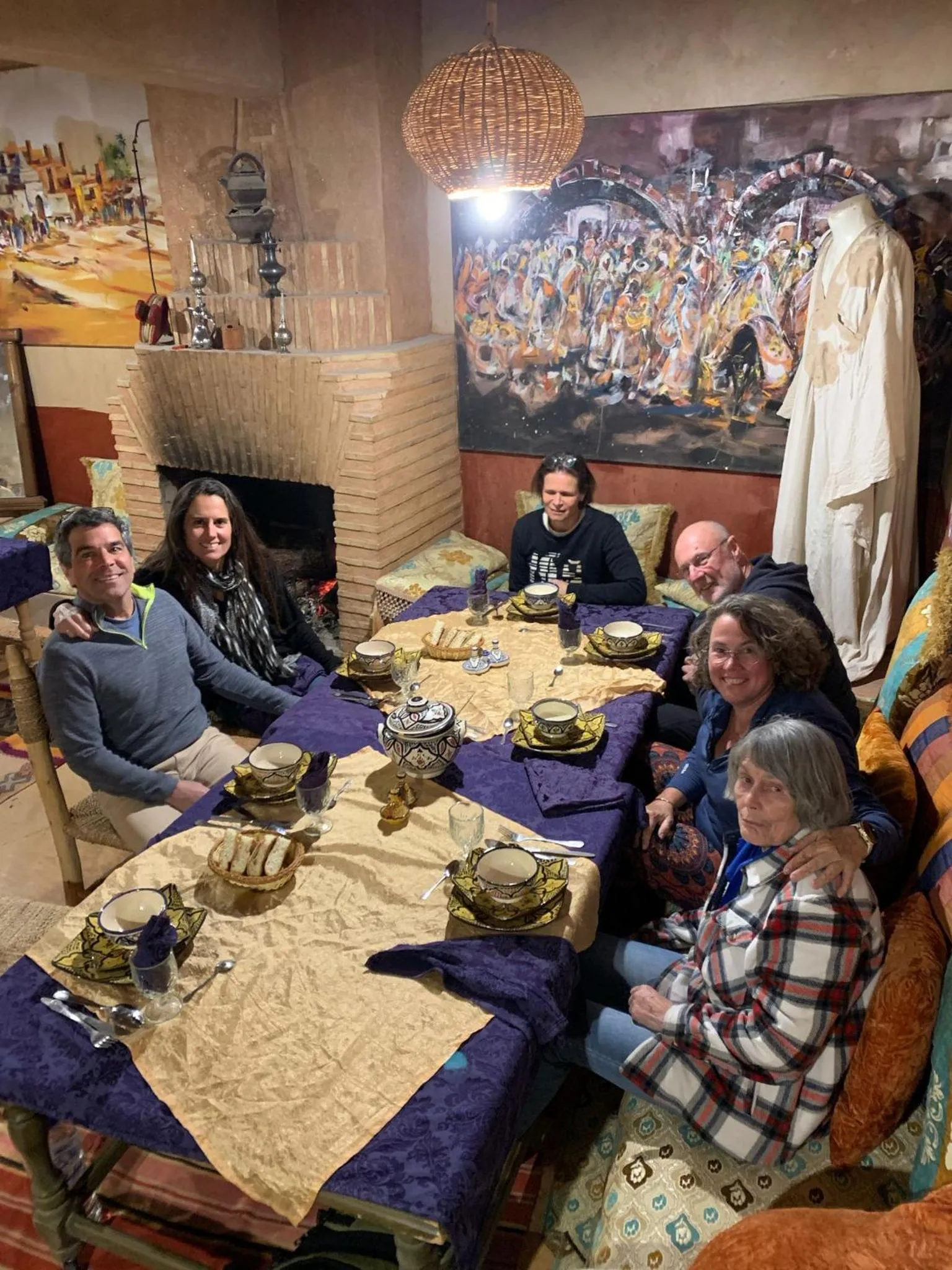group of guests in Kasbah du Peintre