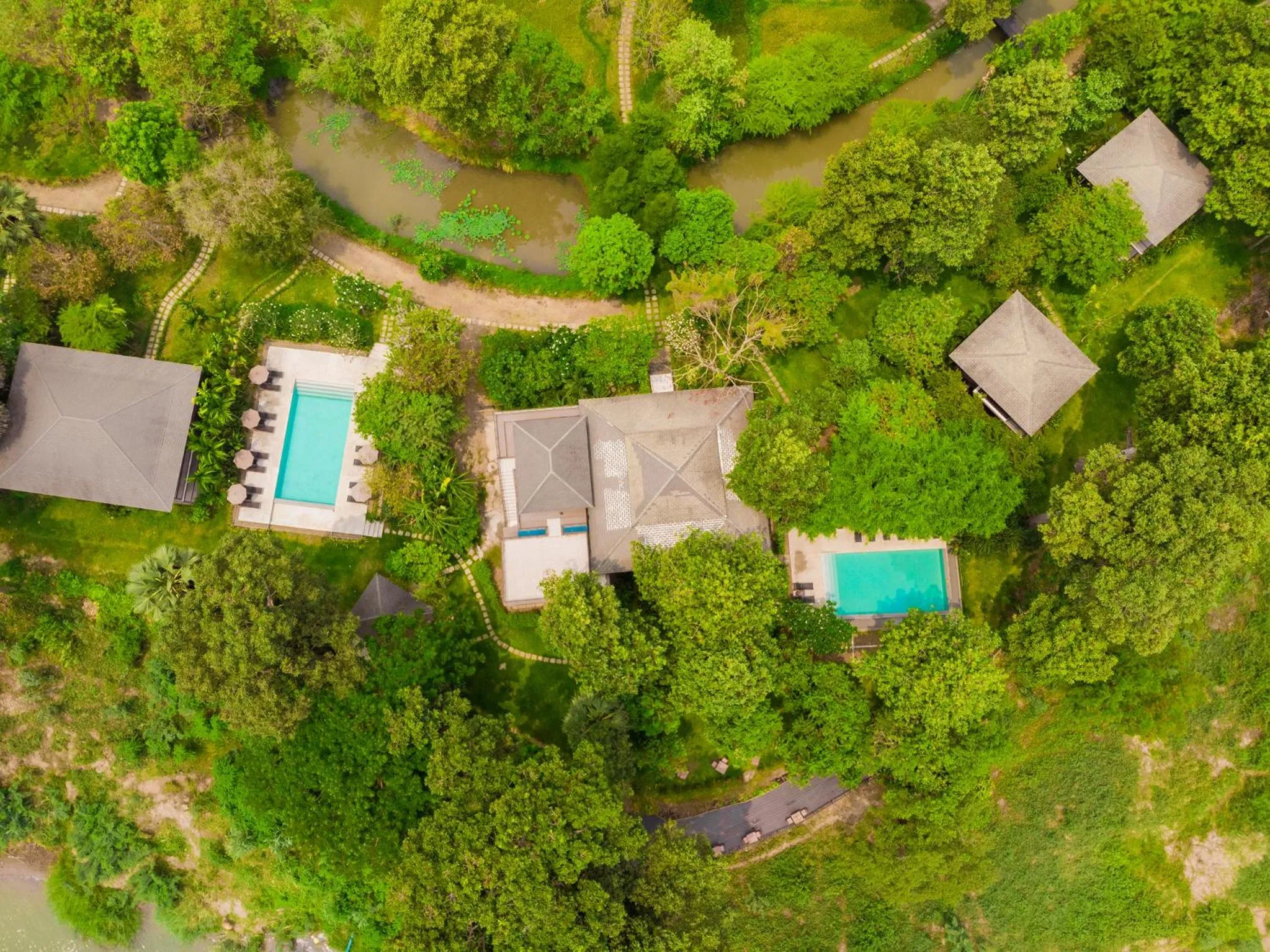 Bird's eye view in The River Resort