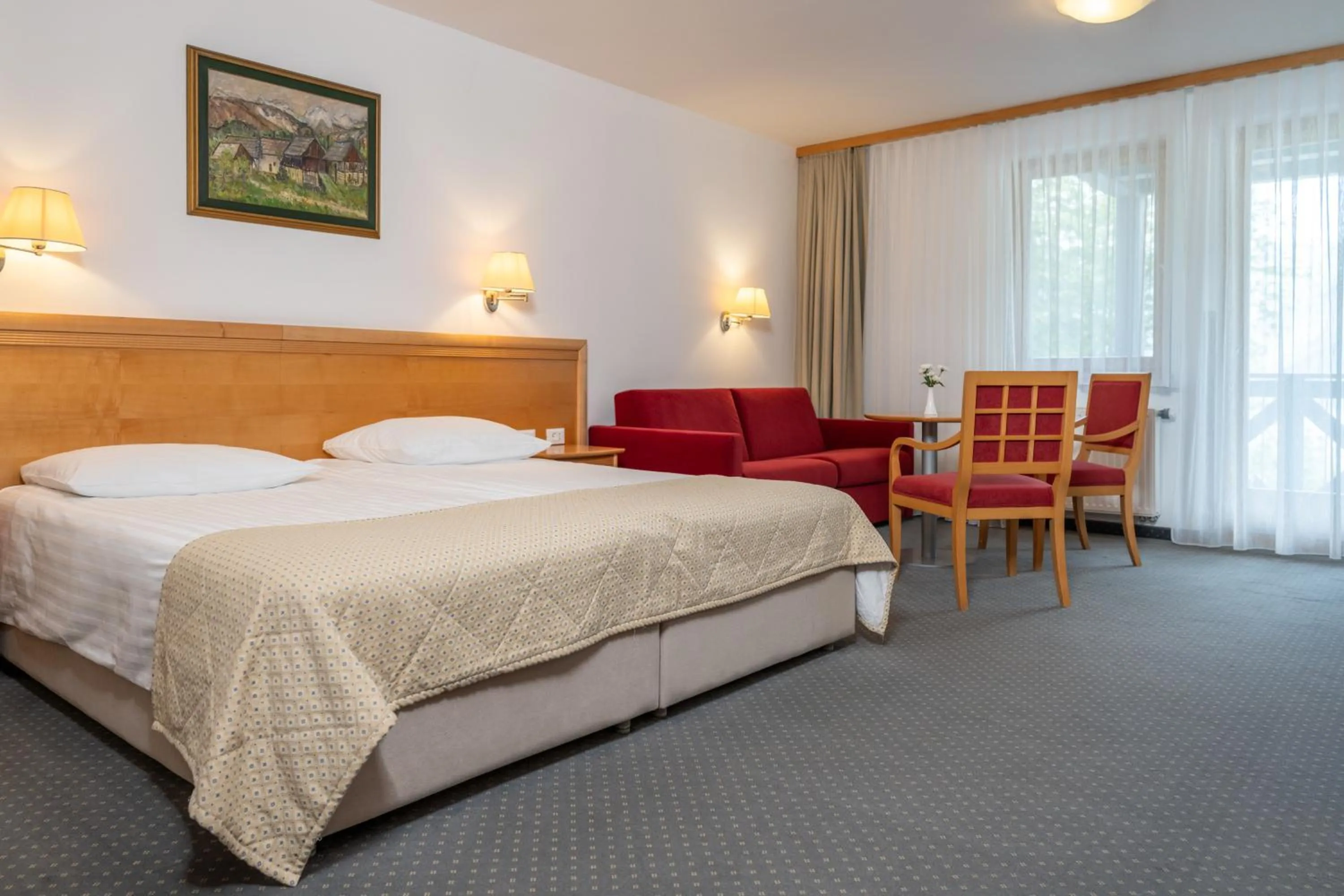 Bedroom, Bed in Hotel Jezero