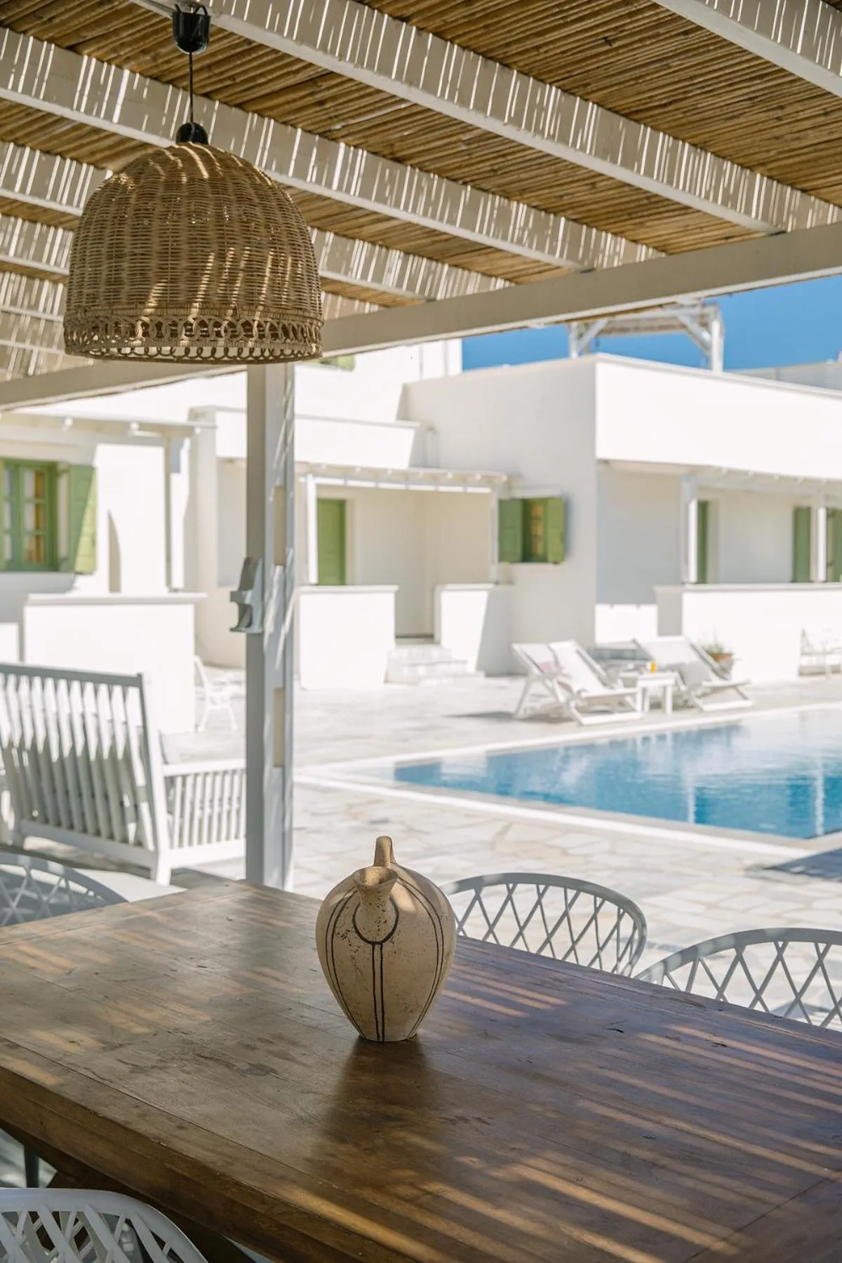 Dining area in Ambeli Apartments