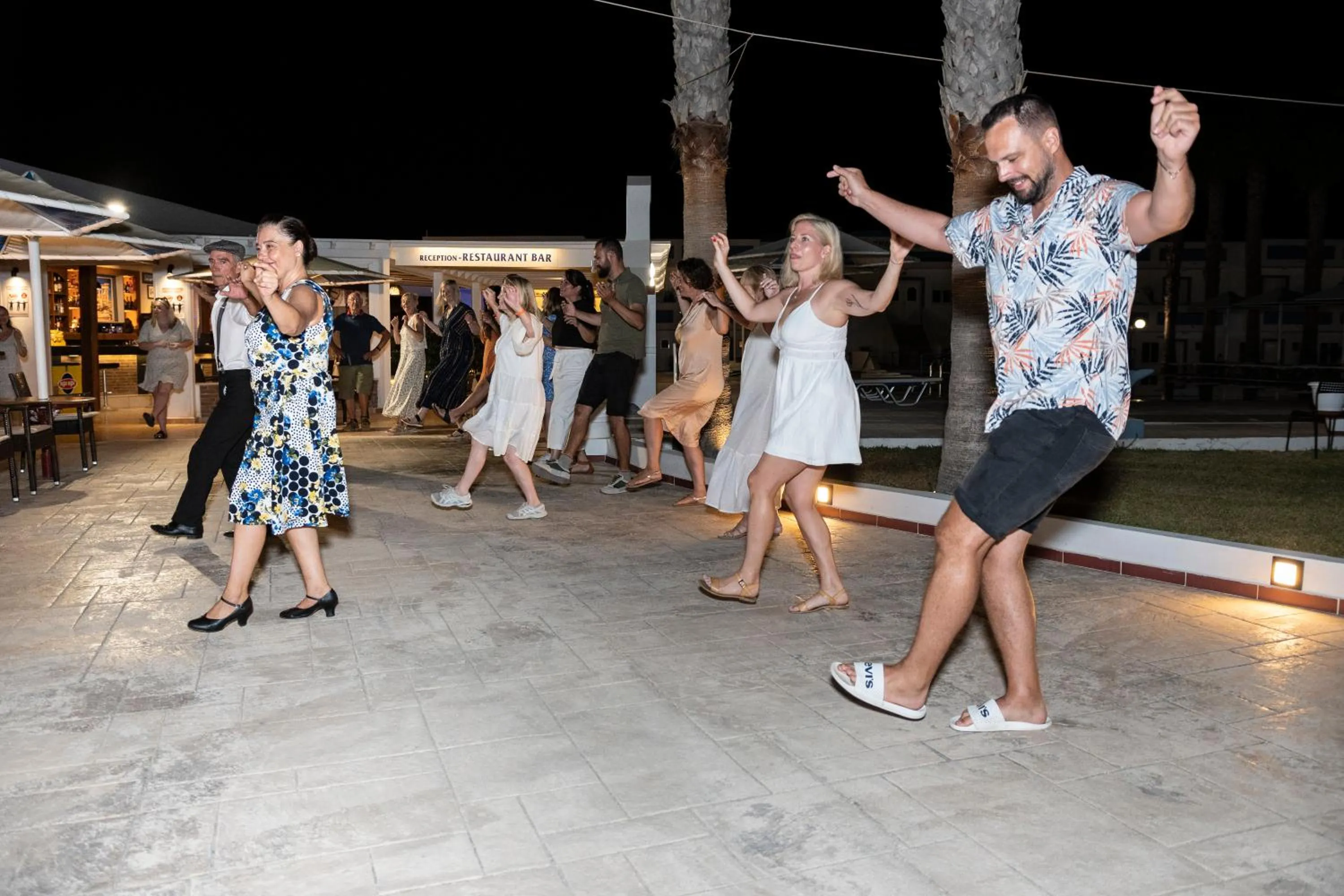 People in Mammis Beach Hotel