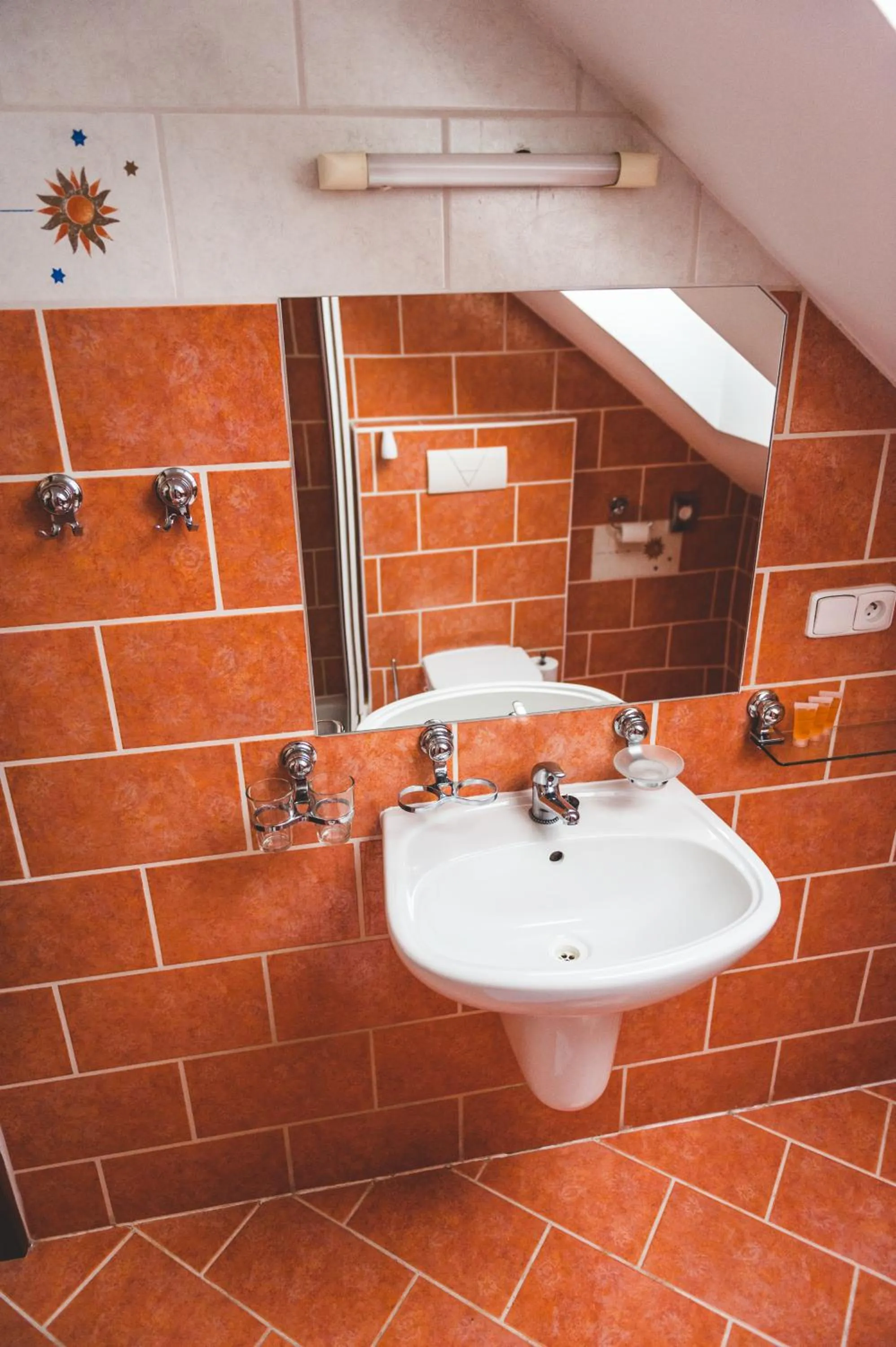 Bathroom in Hotel u České koruny