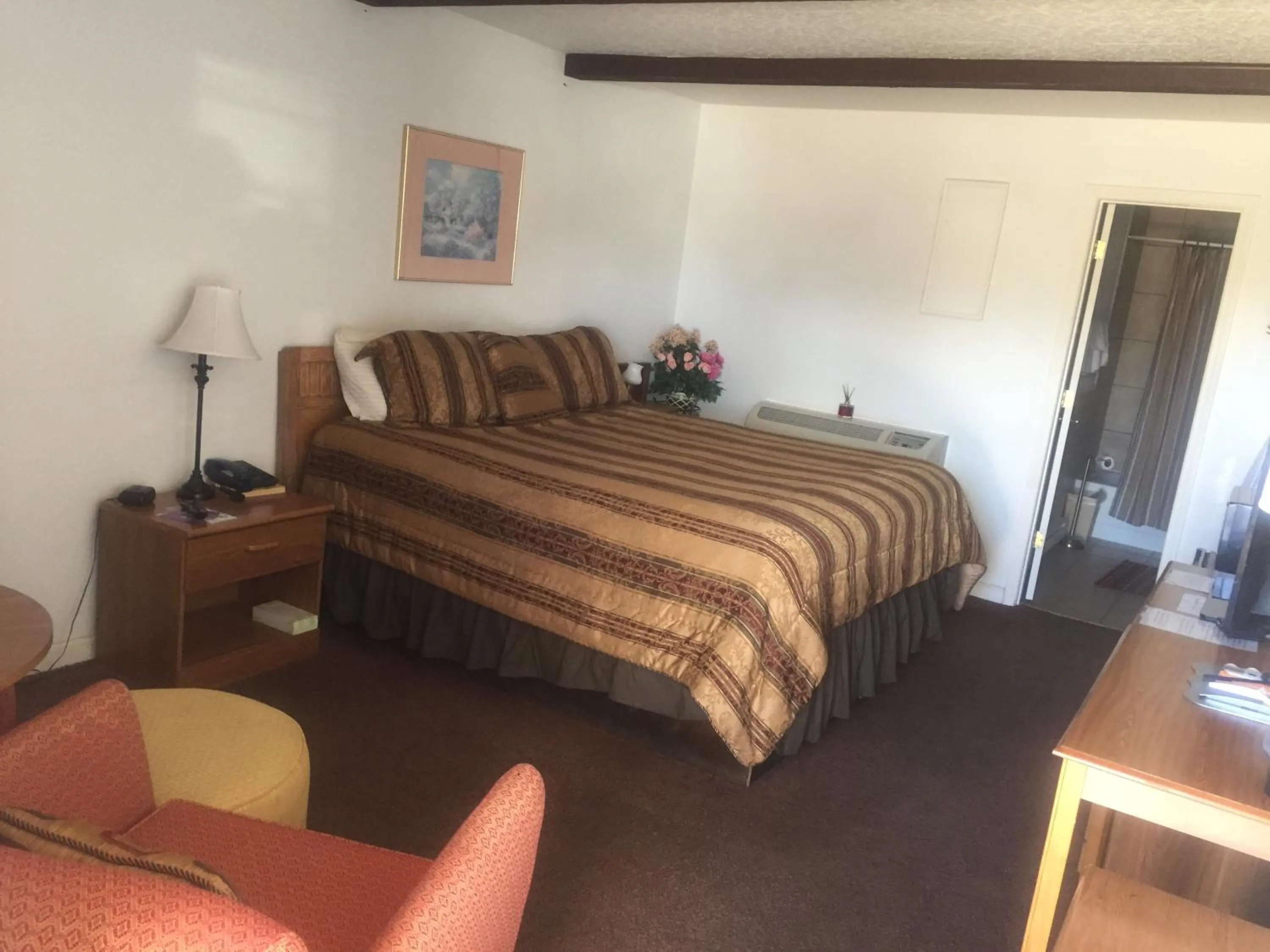 Bed in Rustic Motel Rolla