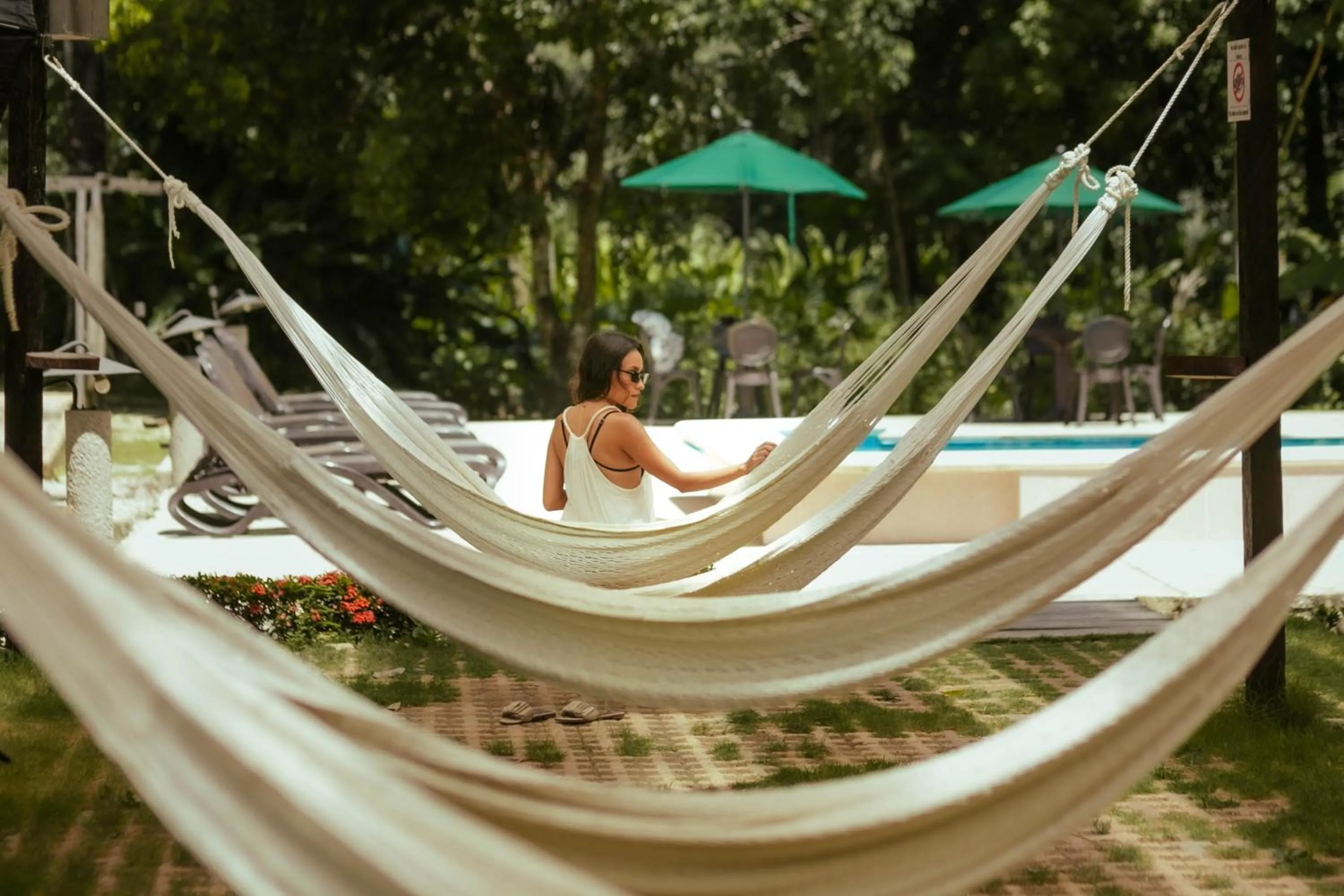 Garden in Cabañas Kin Balam Palenque
