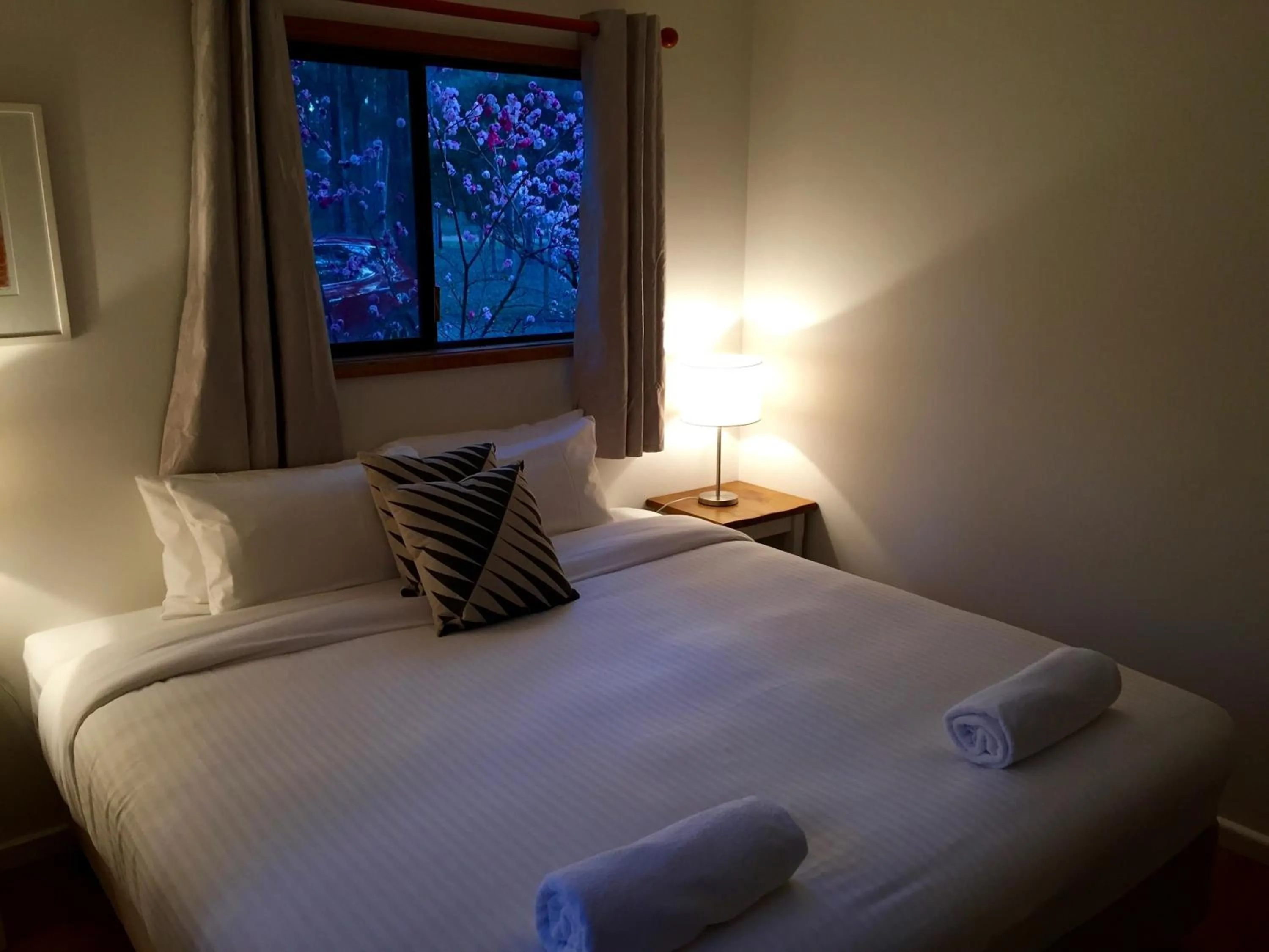 Bed in Pokolbin Cottages