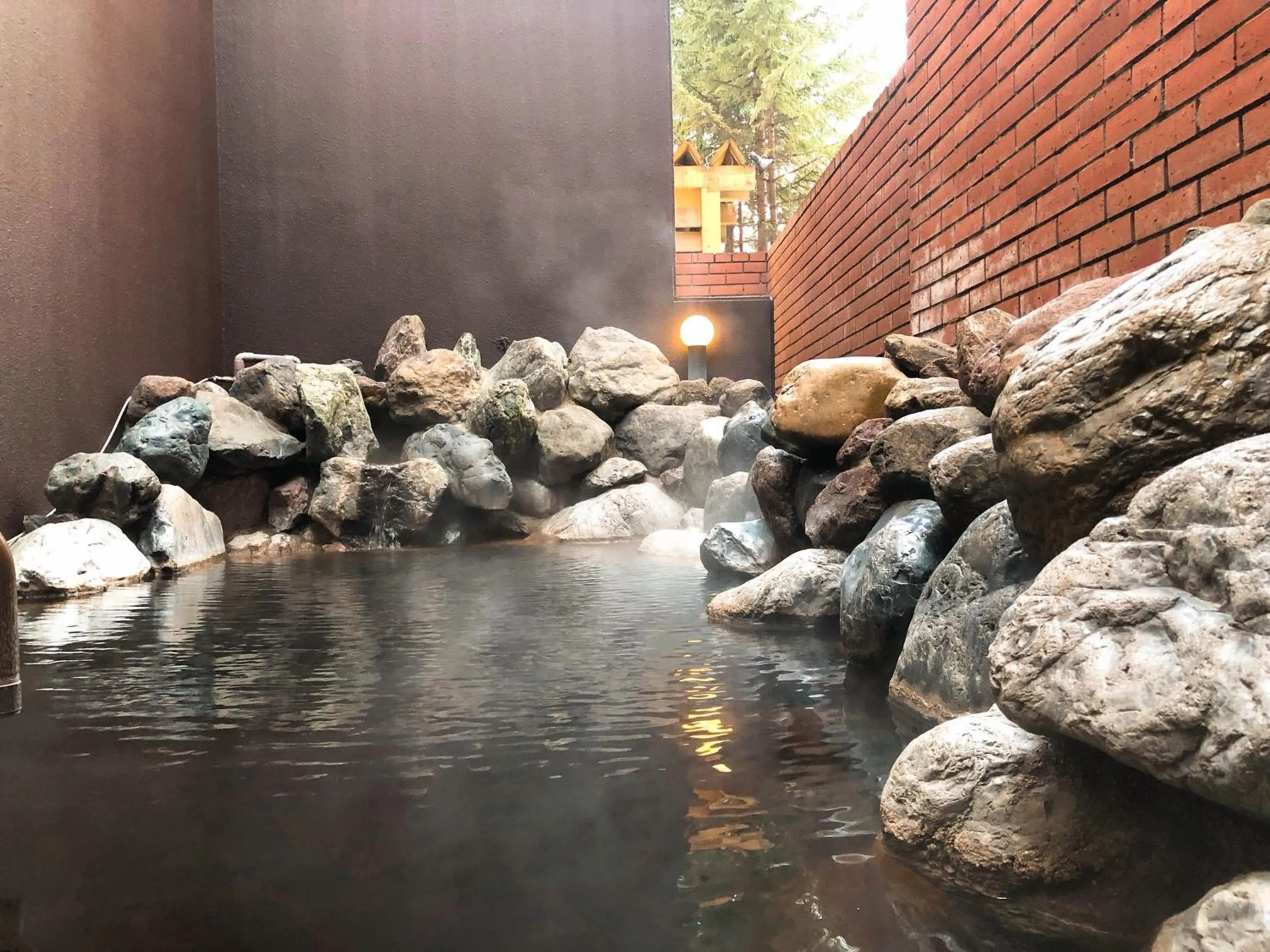 Open Air Bath in Hokkaido Hotel