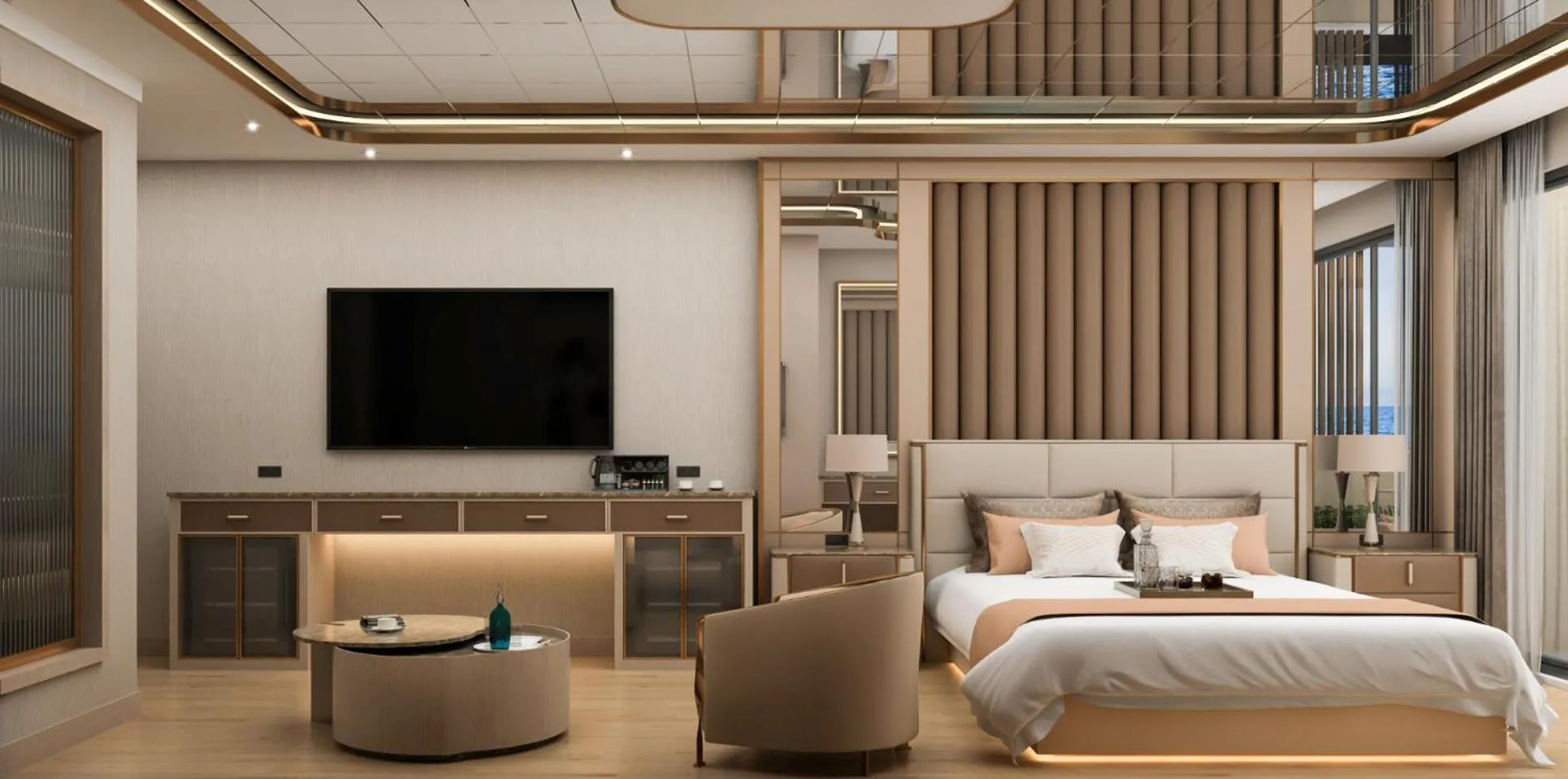 Seating area, Bed in Heritage by Cimen Hotel