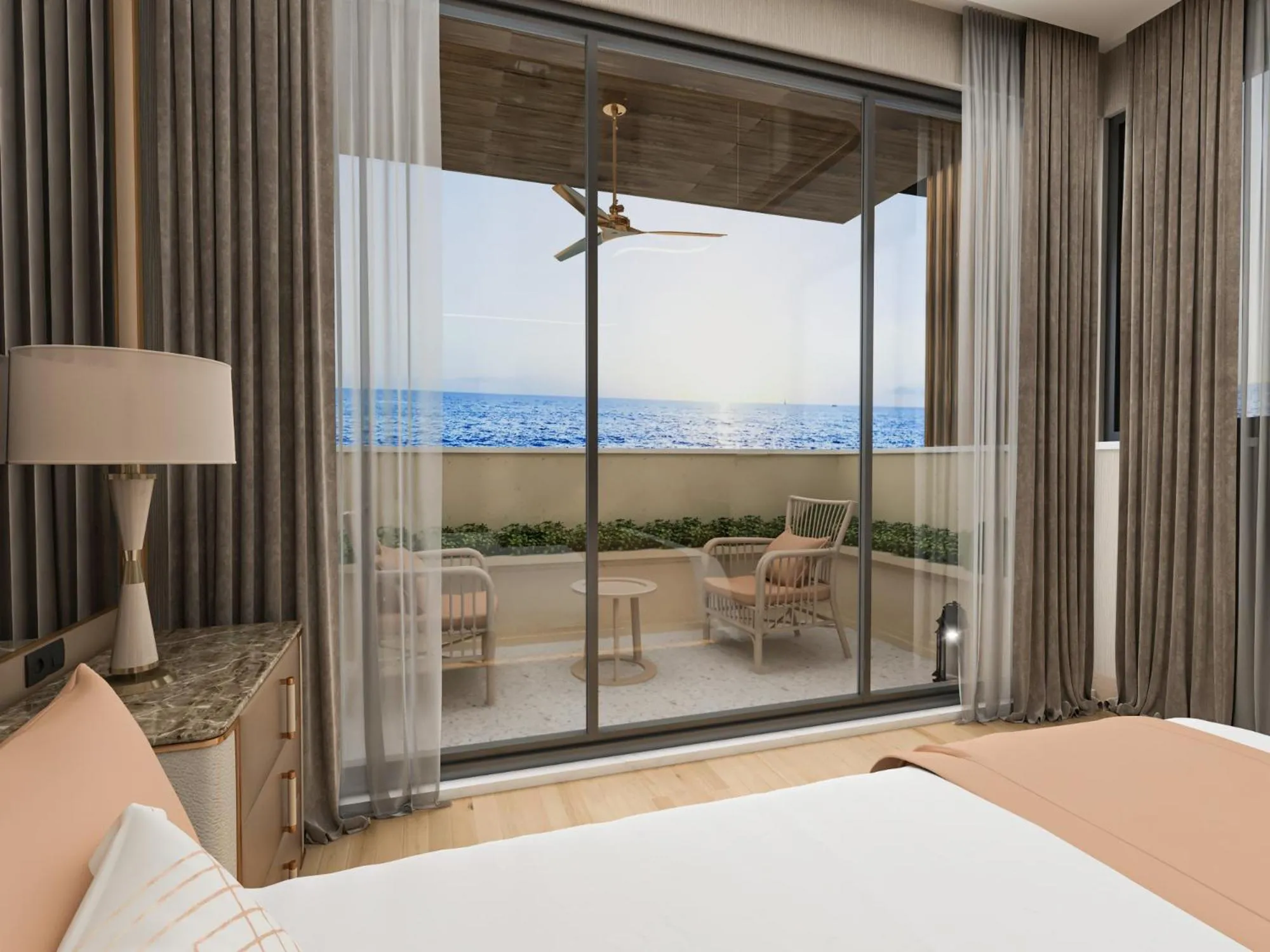 Balcony/Terrace, Bed in Heritage by Cimen Hotel