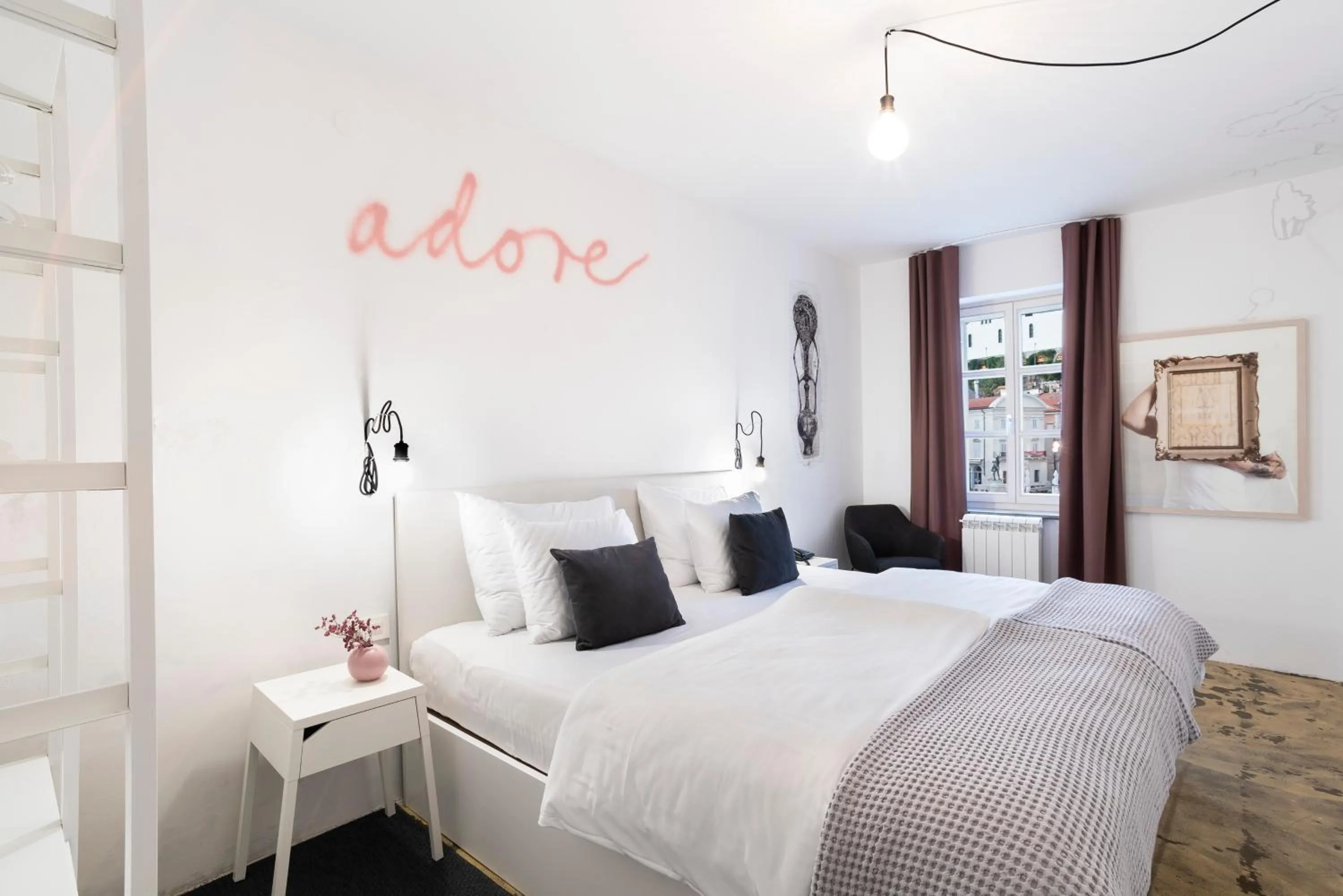 Bed in Art Hotel Tartini