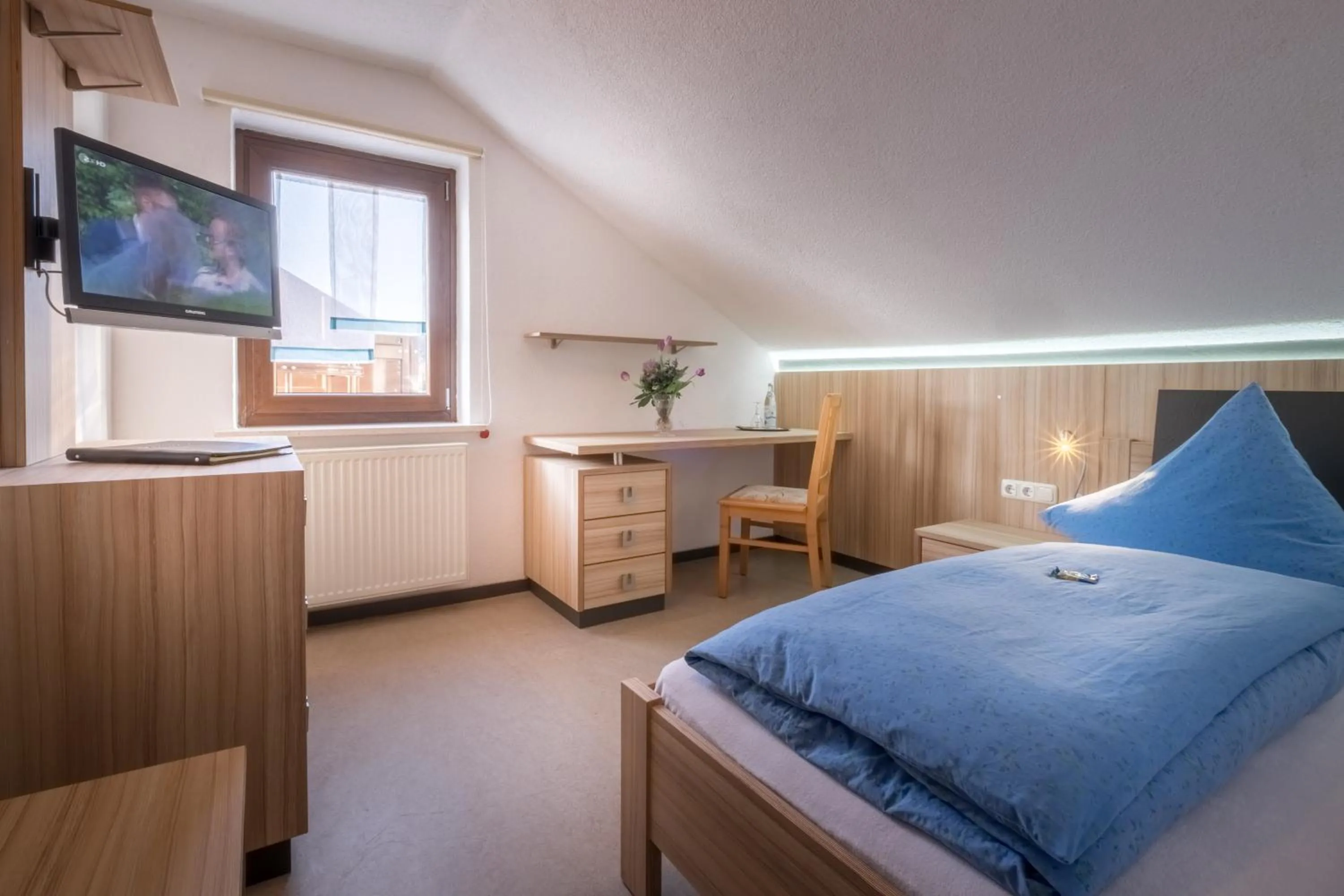 Photo of the whole room, Bed in Landhotel Zum Goldenen Kreuz