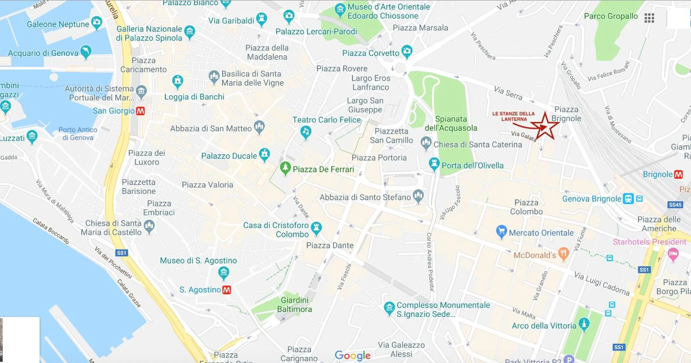 Le stanze della Lanterna