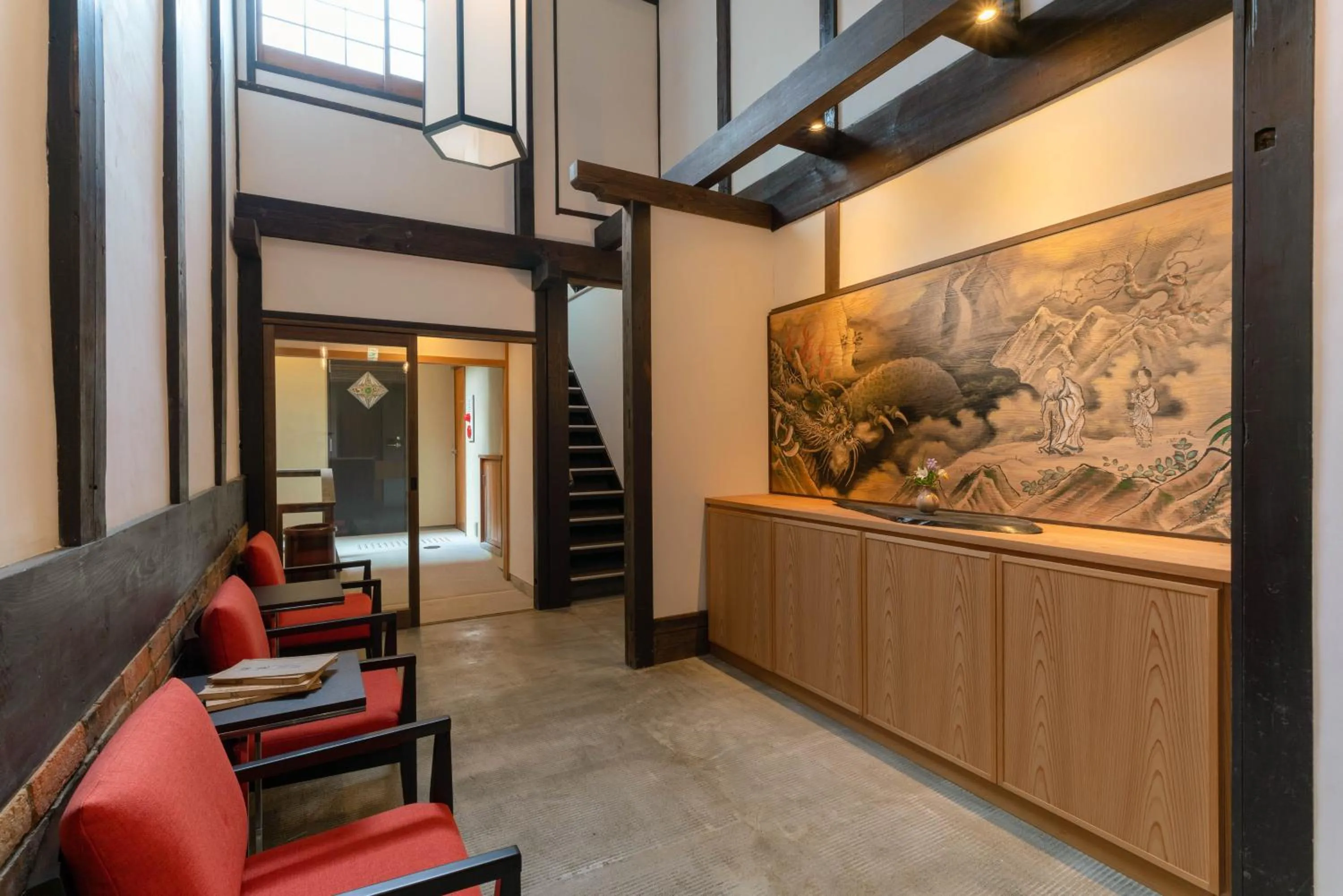 Communal lounge/ TV room in The Machiya Kamiumeya