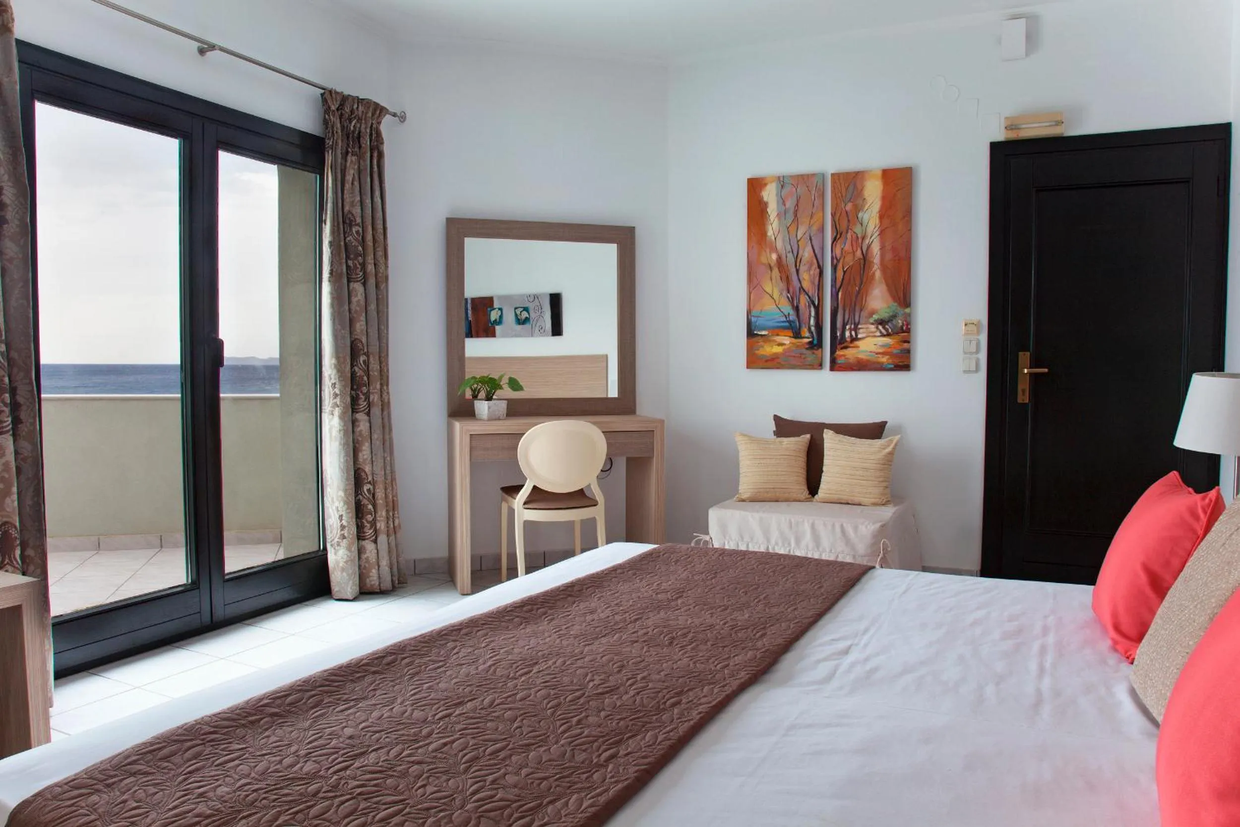 Bedroom, Bed in Minos Apartments & Studios