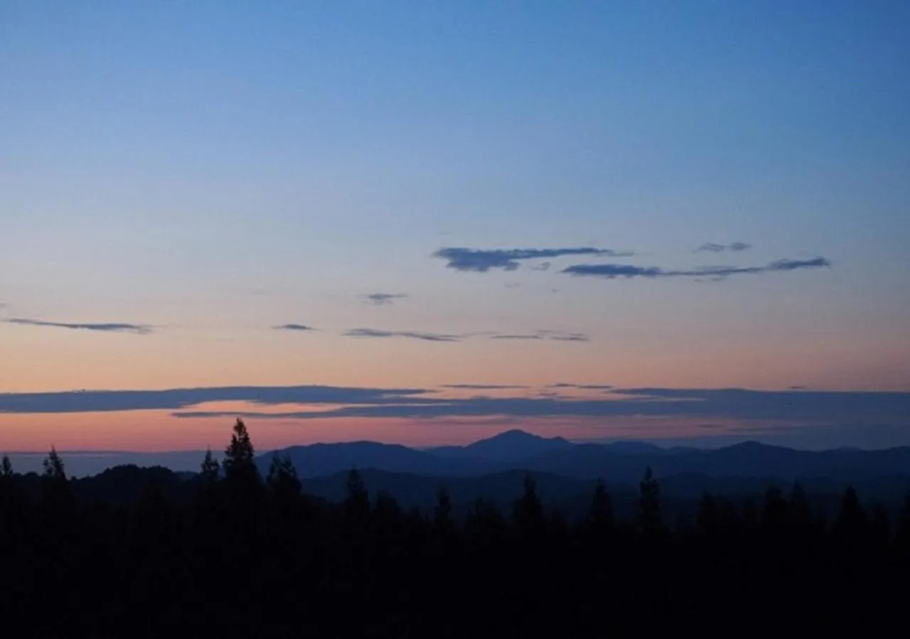 Sunset in Auberge 醸す森 "kamosu mori"