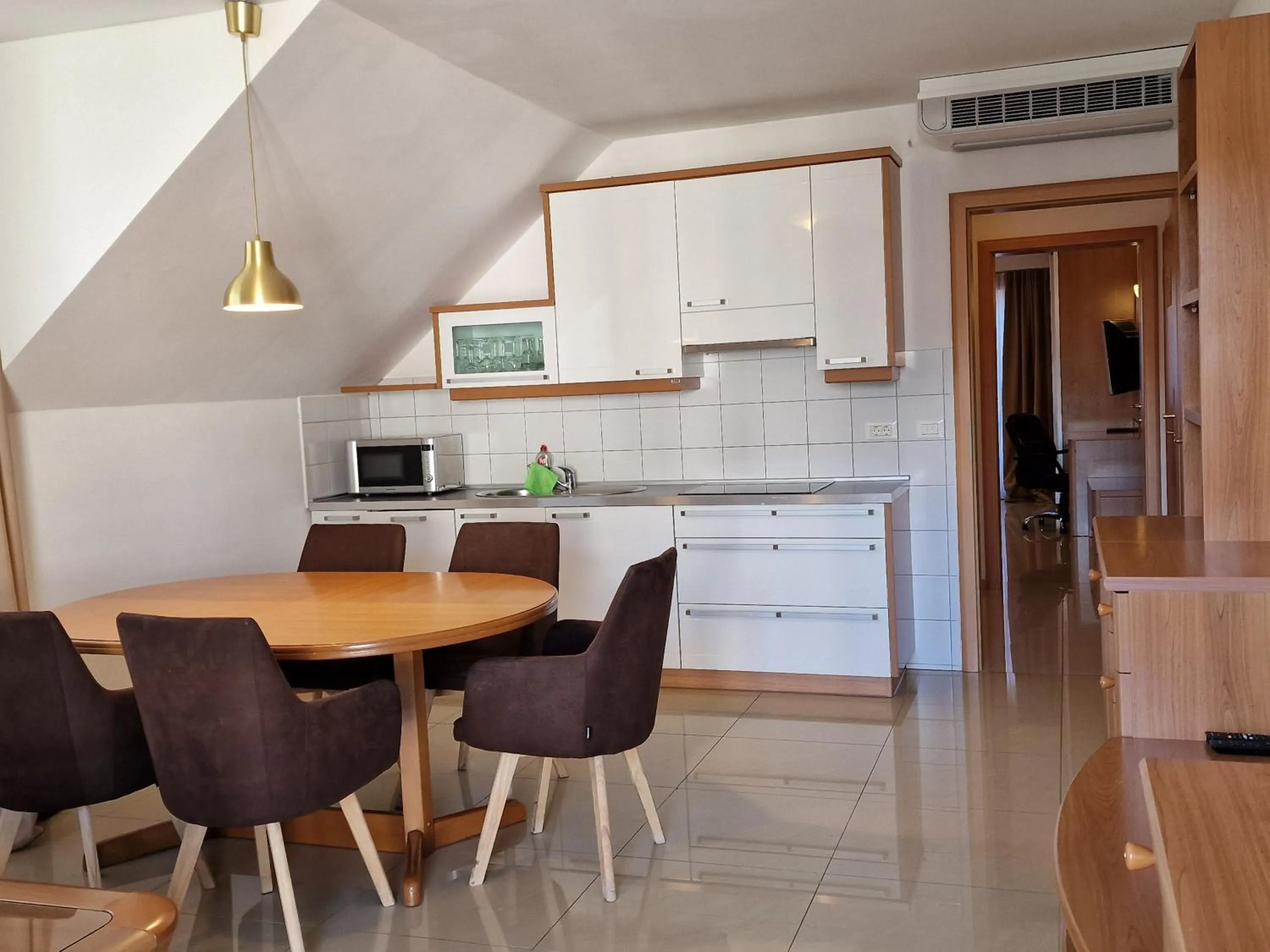 Kitchen or kitchenette in Aparthotel Gaja