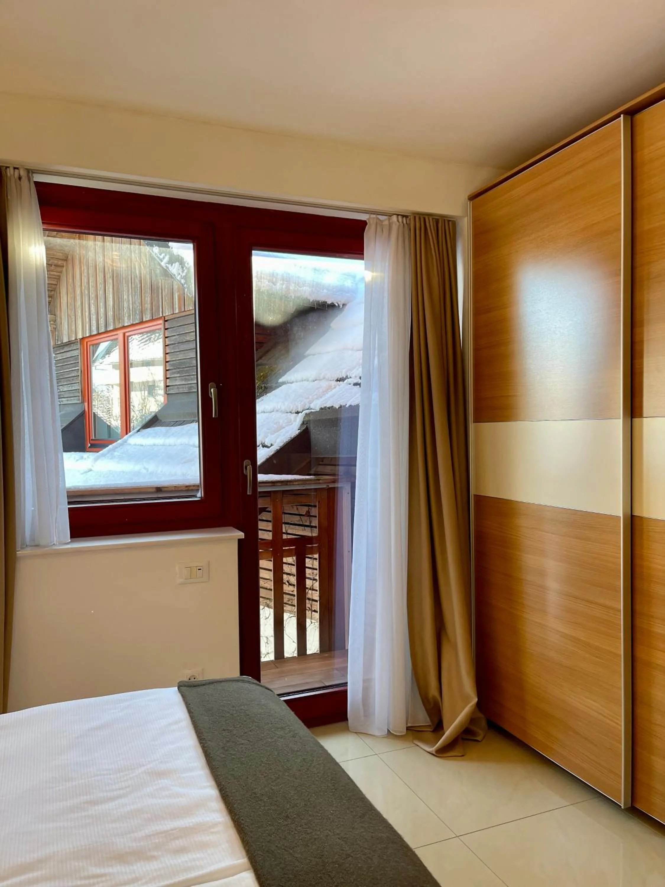 Balcony/Terrace, Bed in Aparthotel Gaja