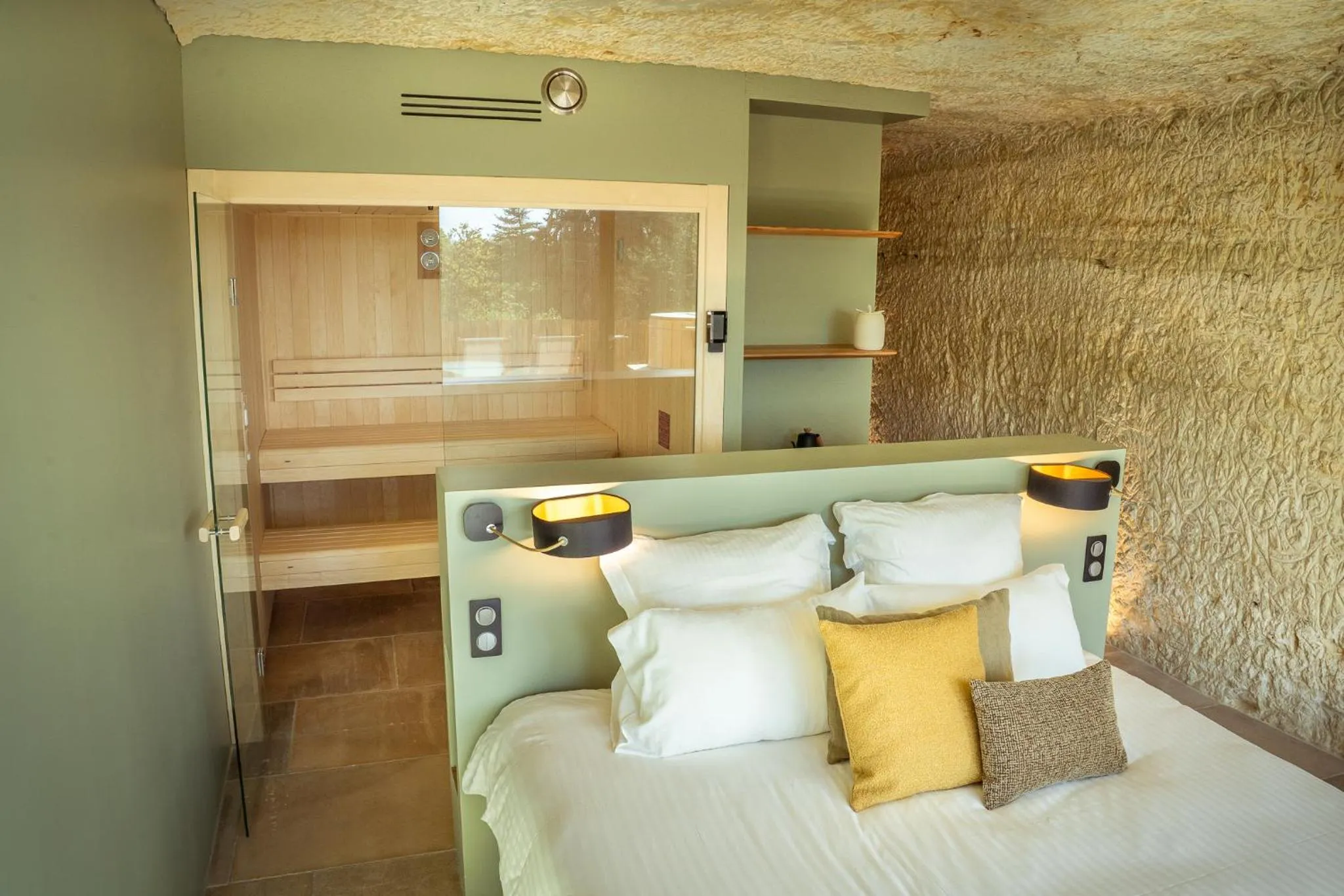 Sauna in Château de Perreux, The Originals Collection