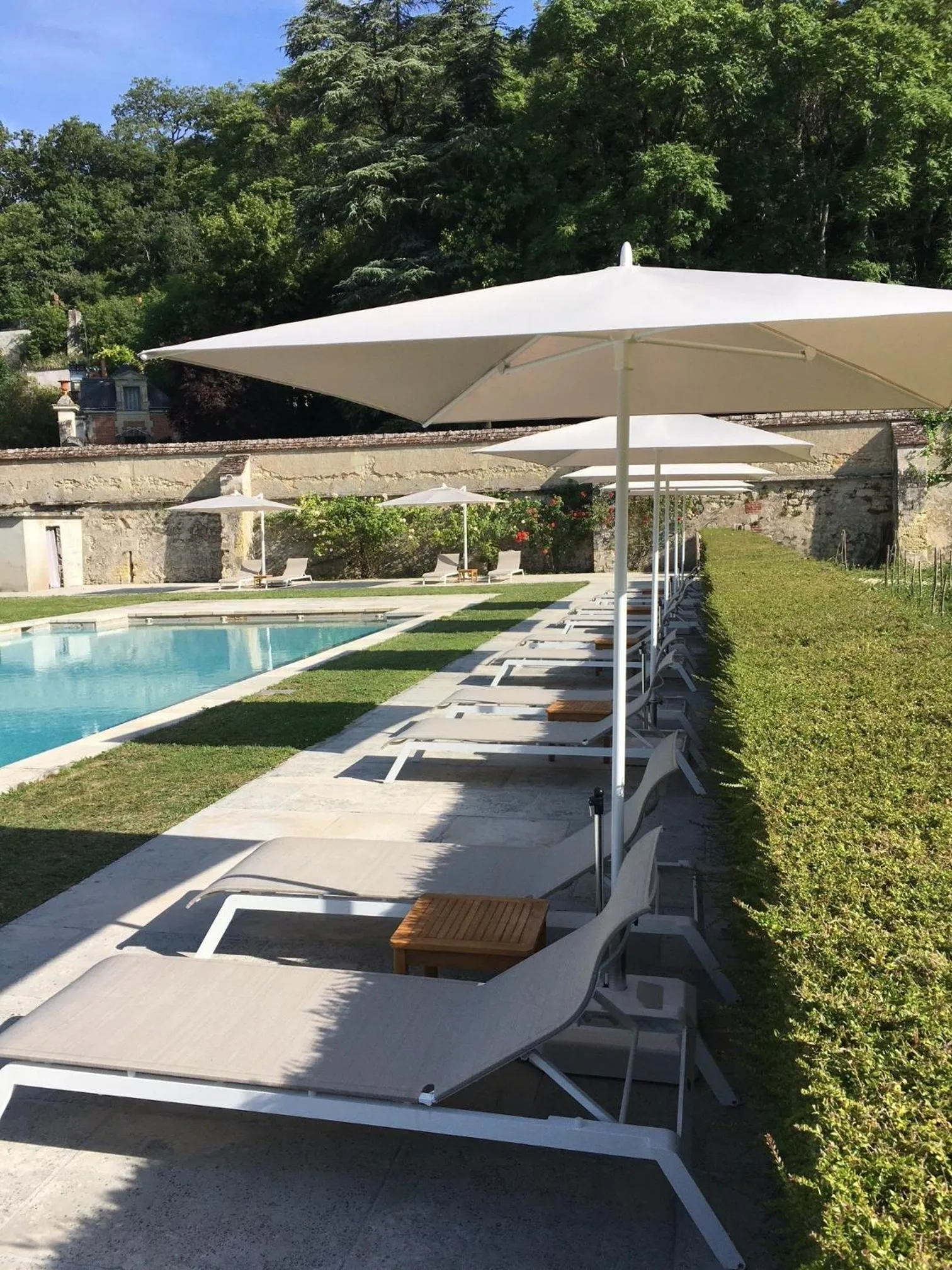 Swimming pool in Château de Perreux, The Originals Collection
