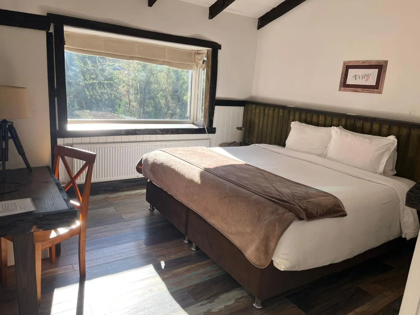 Bed in The Patagonian Lodge